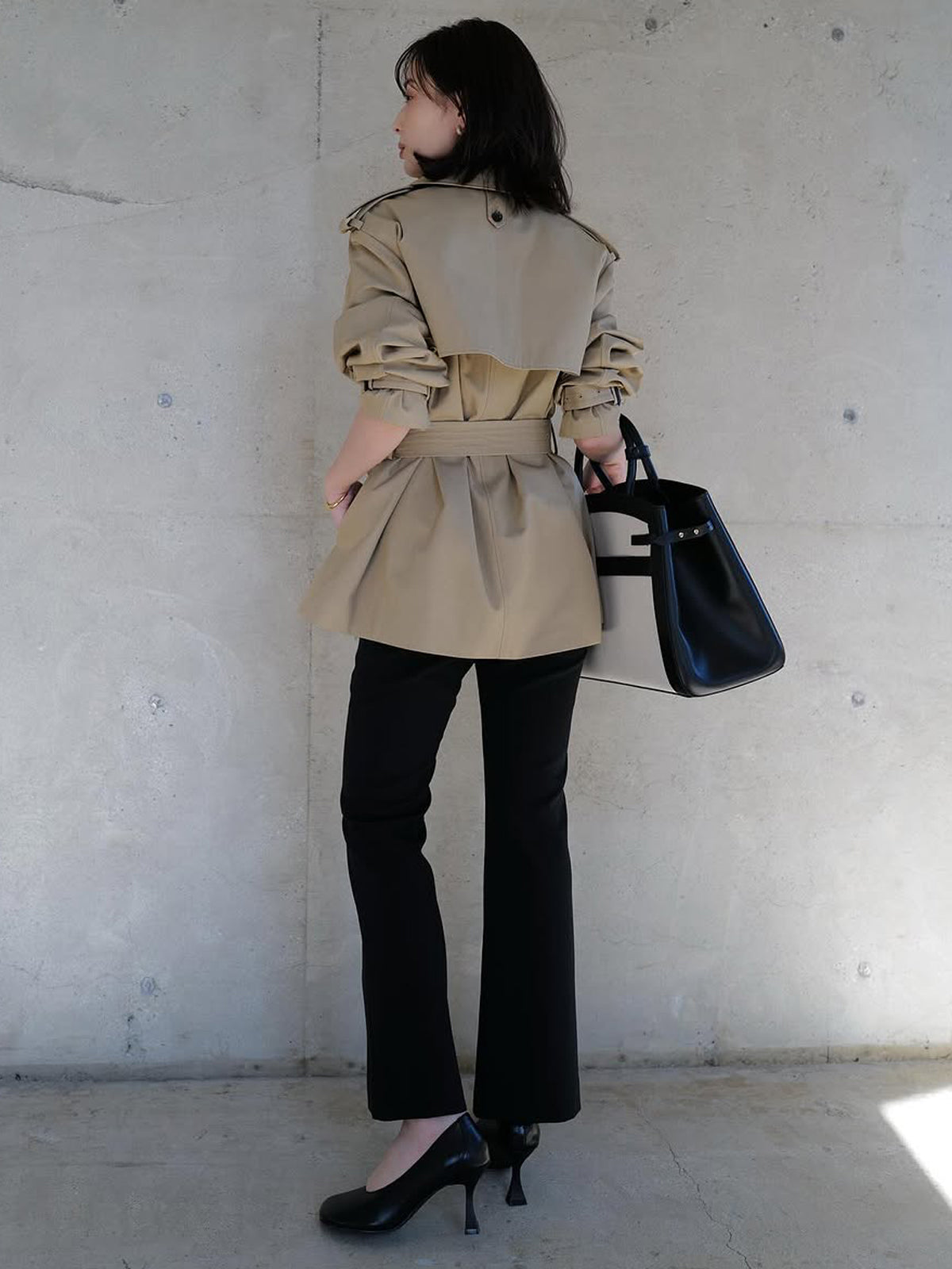 ストレッチスリットフレアパンツ