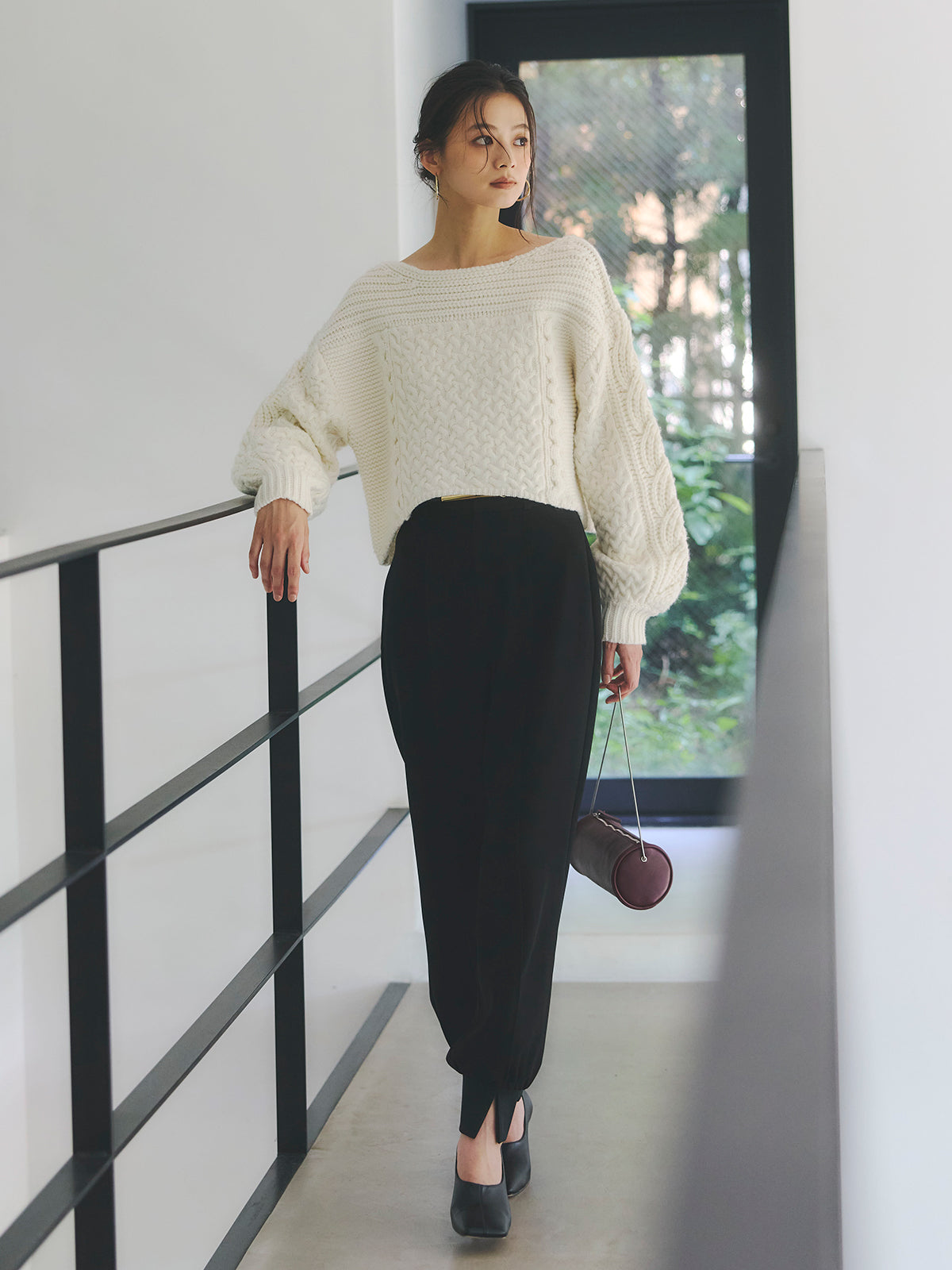 ピンタックジョガーパンツ