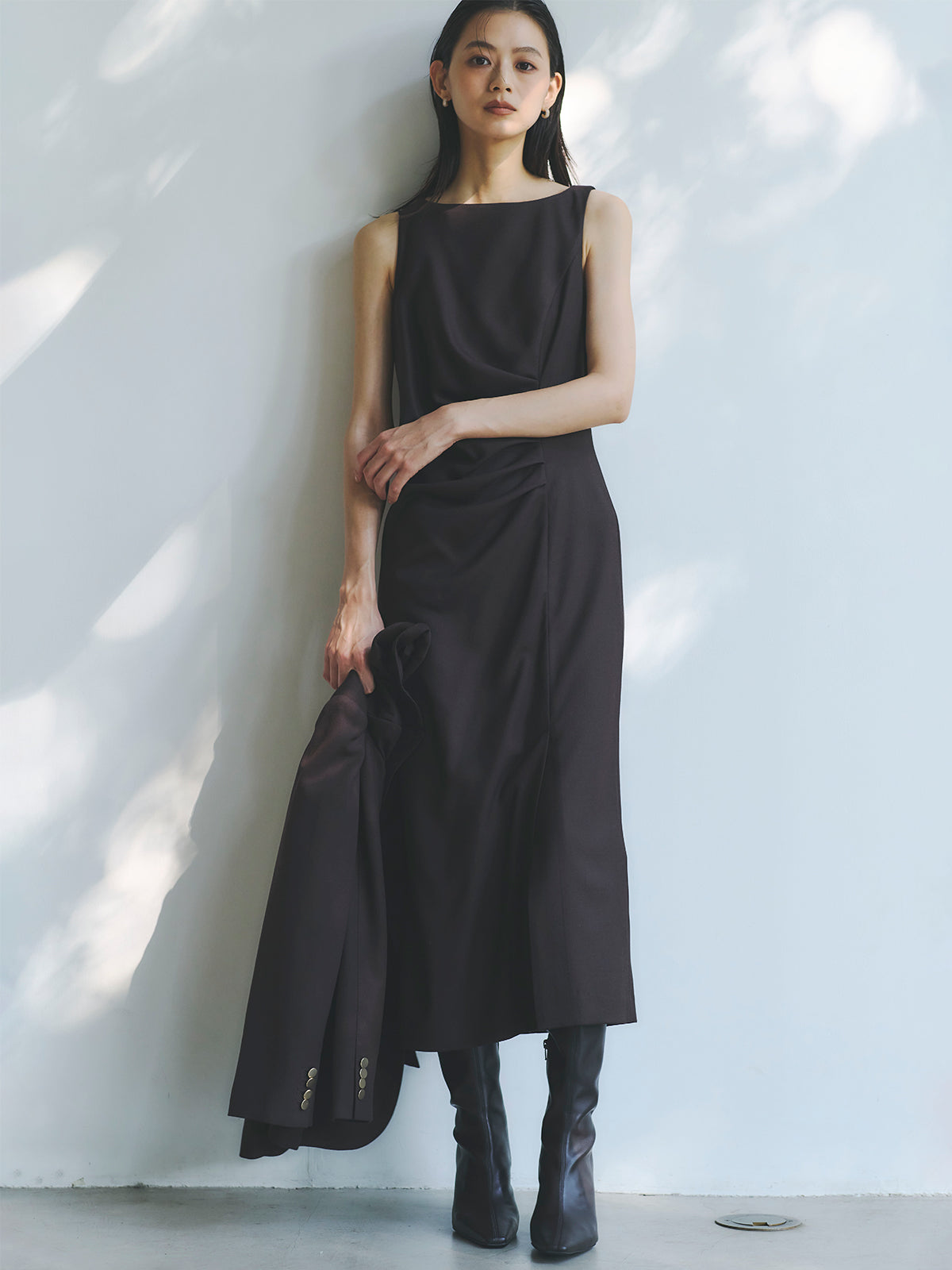 アシメタックナローワンピース