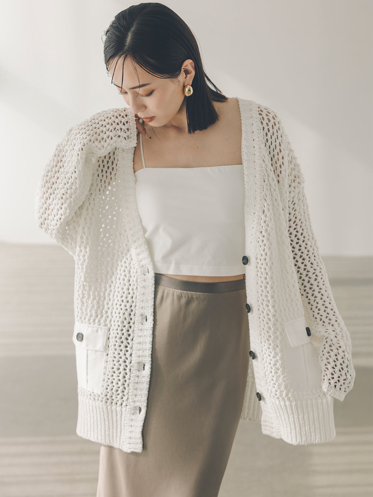 カップインキャミソールベアトップ