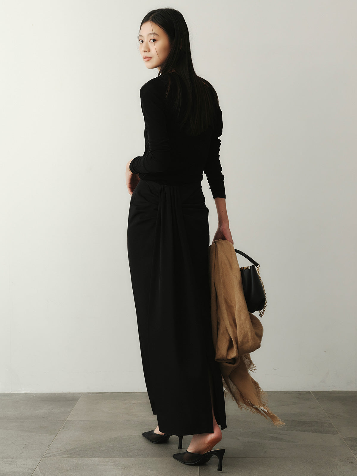 ドレープディティールスカート