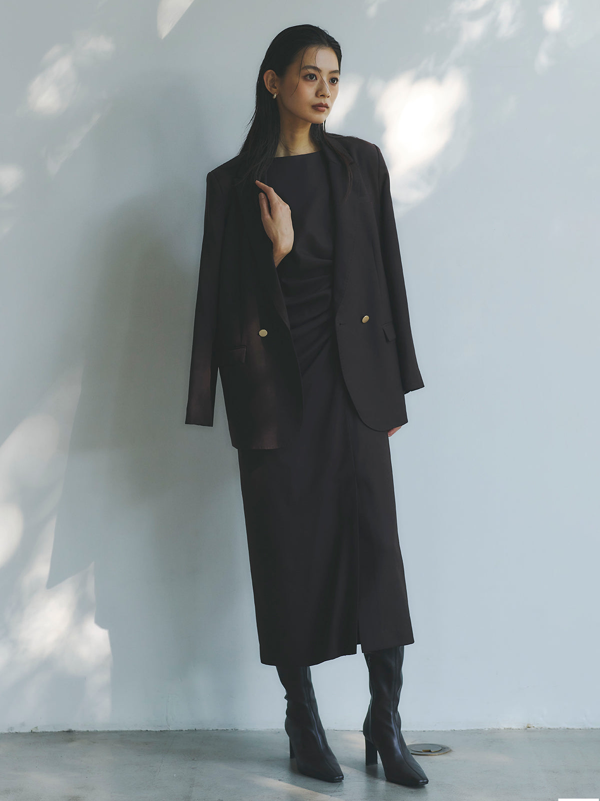 アシメタックナローワンピース