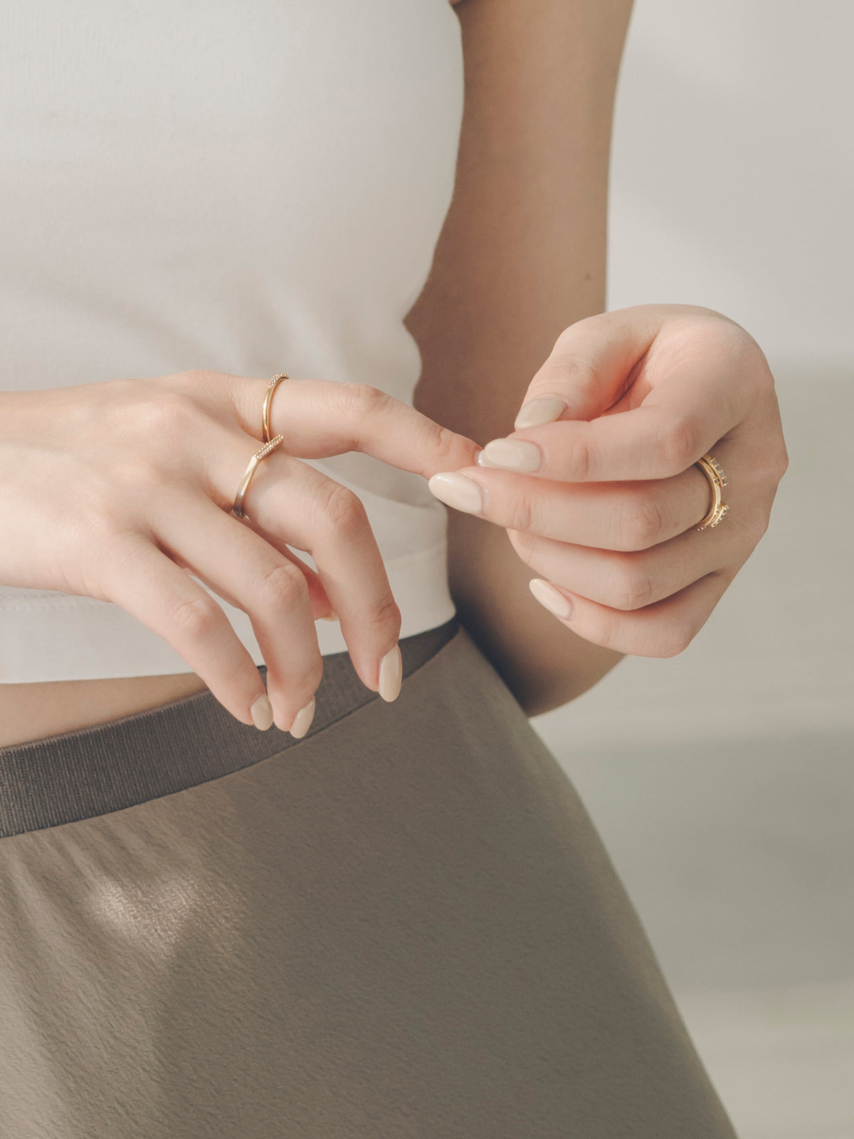 ジルコニア4連リング