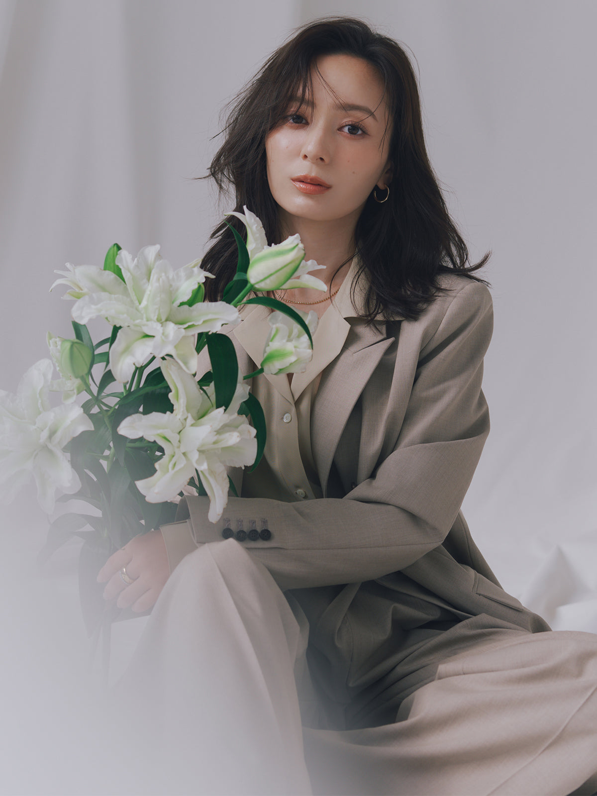 ピークドラペルダブルジャケット