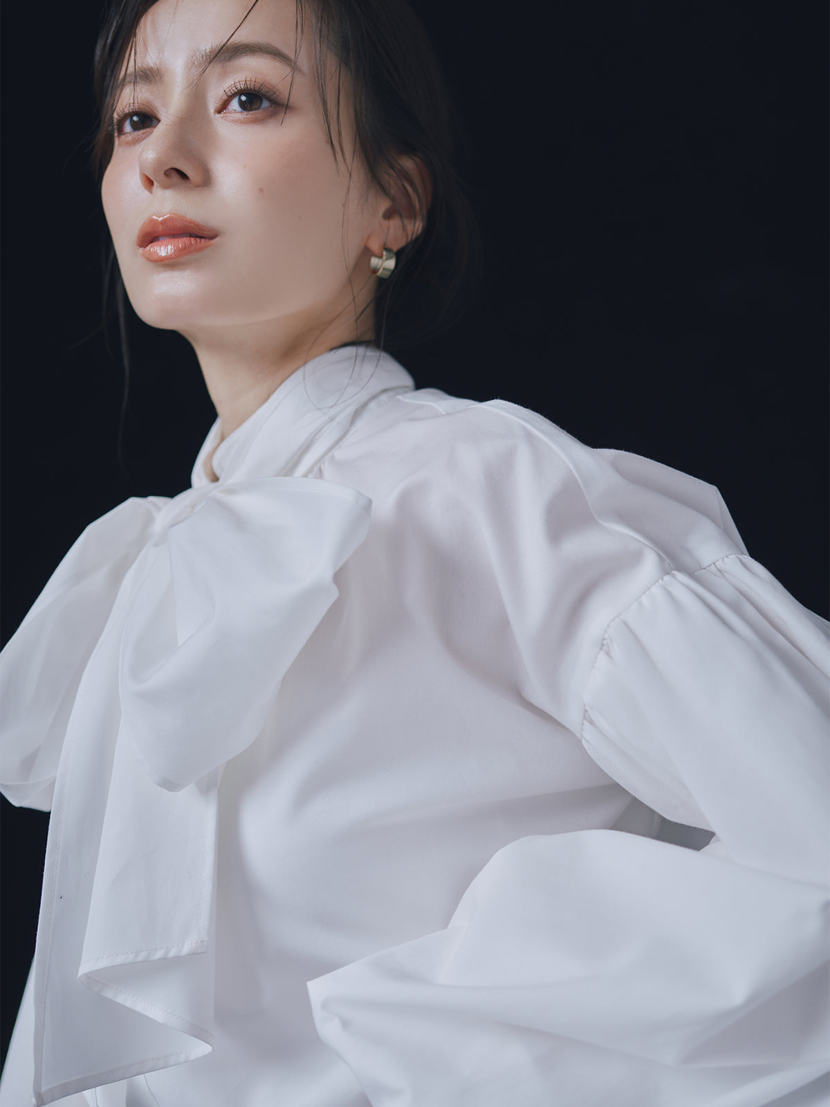 Anniv.バルーンスリーブボウタイブラウス