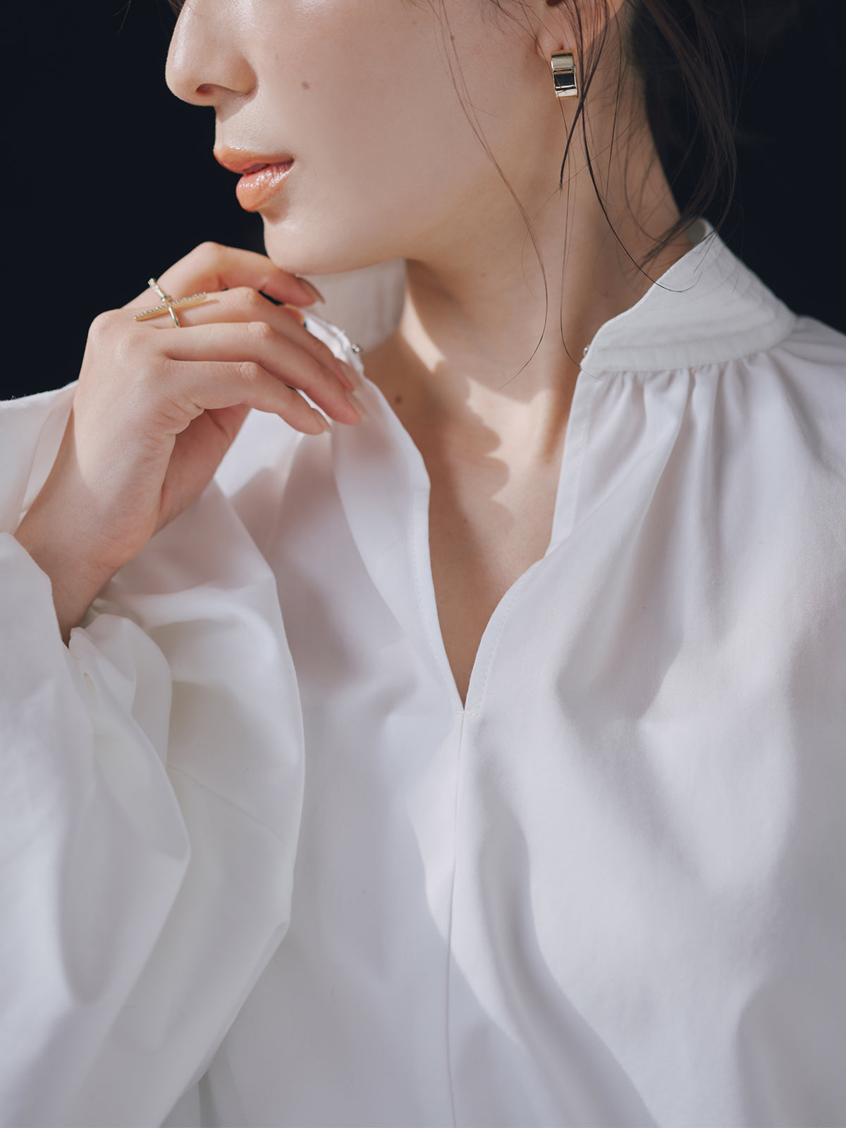 Anniv.バルーンスリーブボウタイブラウス