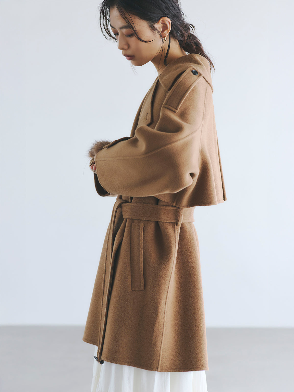 リバーウールミドルトレンチコート