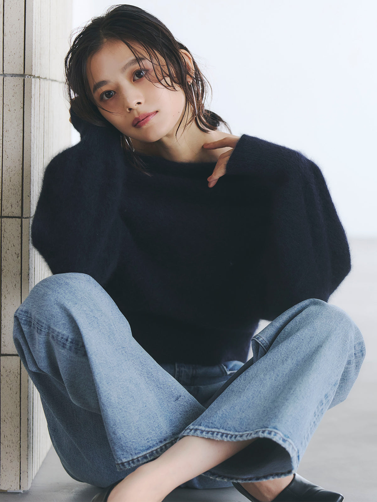 ラクーンフォックスオフショルニットプルオーバー