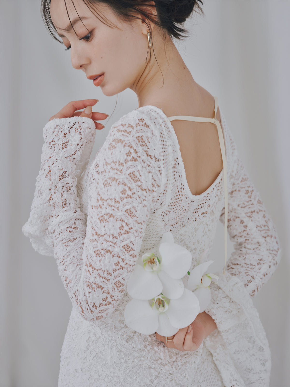 シュリンクレースパネルワンピース