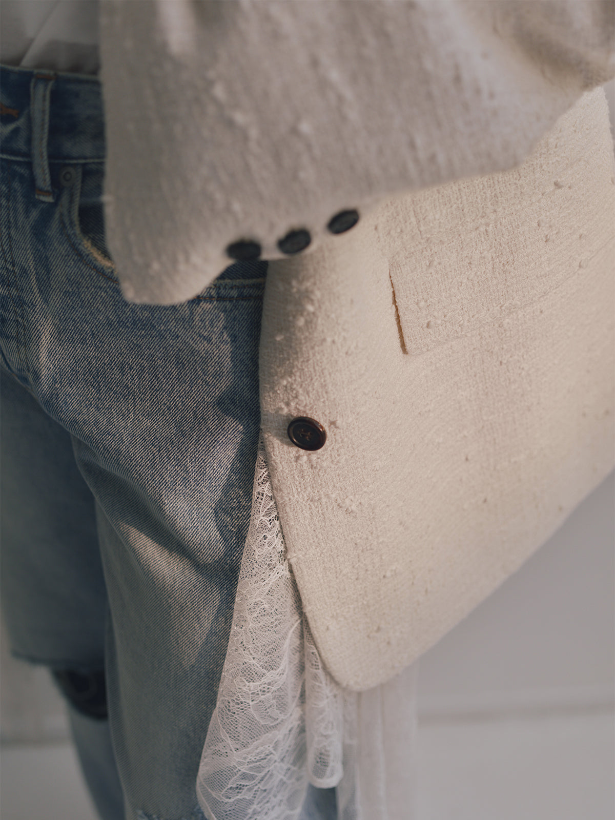 ツイードシングルオーバージャケット