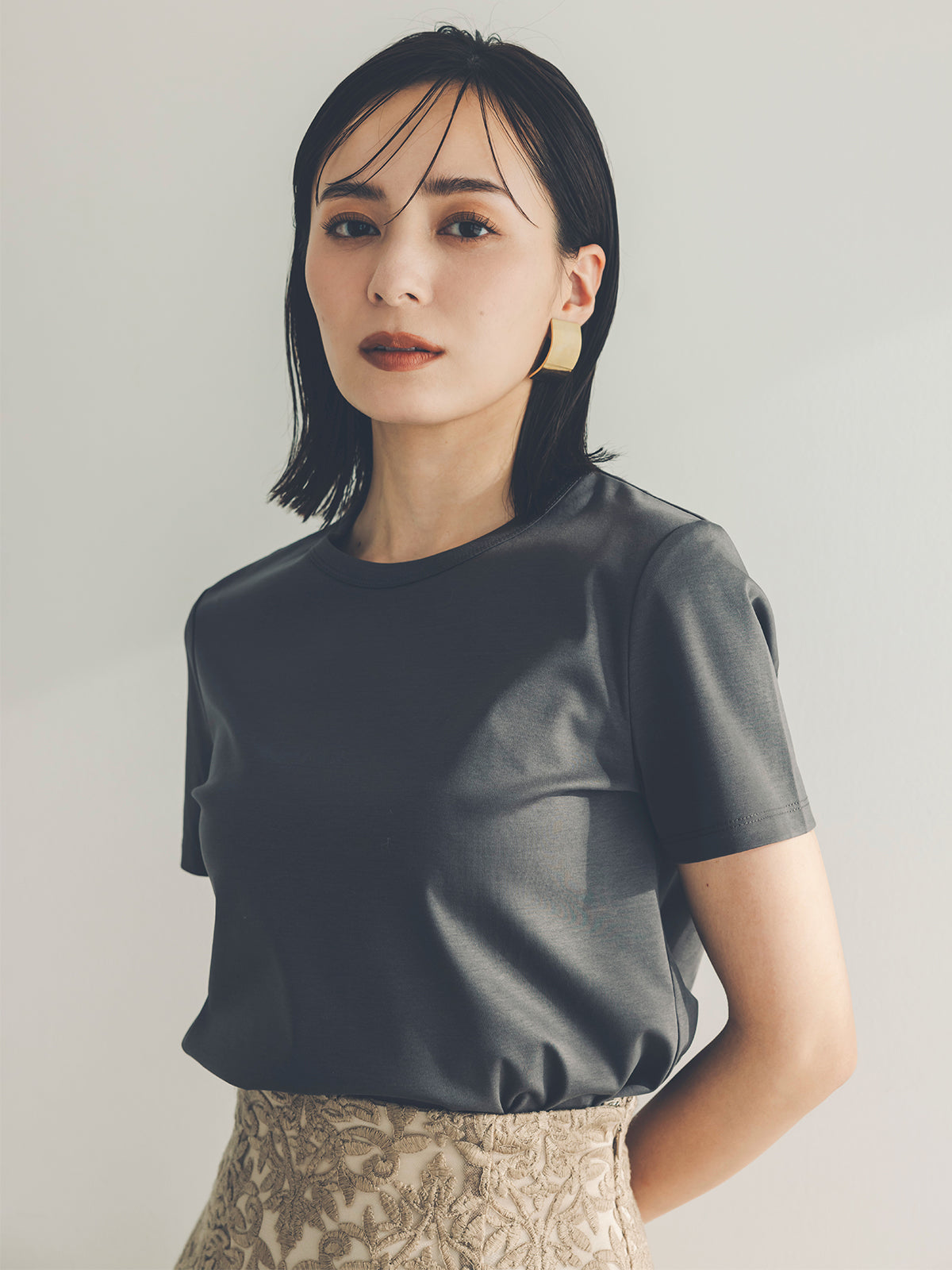 Silk touch cotton slim fit T