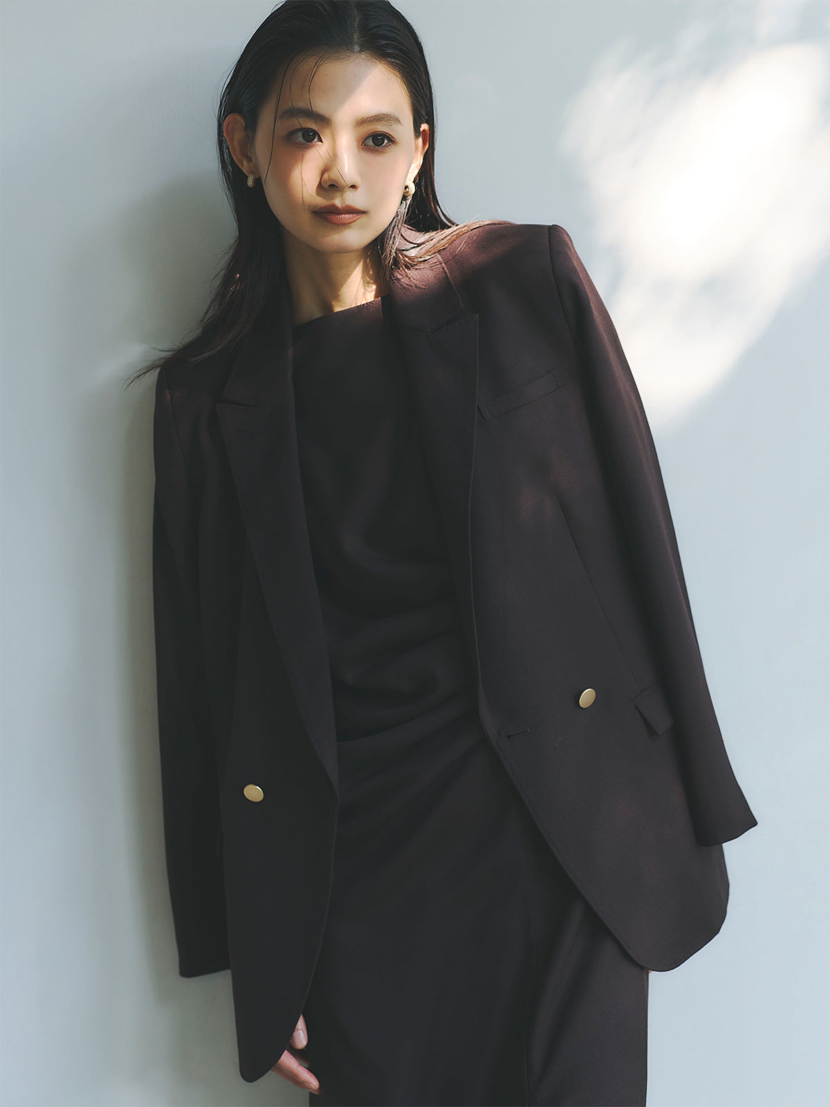 アシメタックナローワンピース