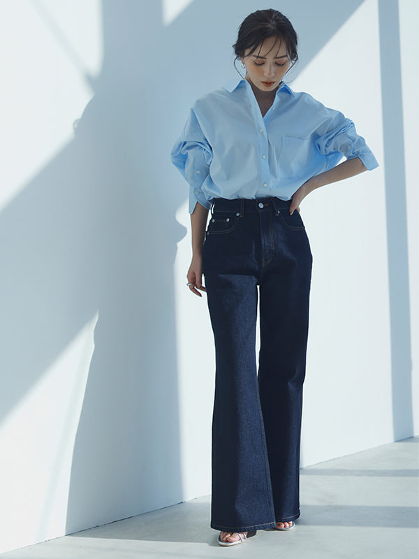 Wide leg denim