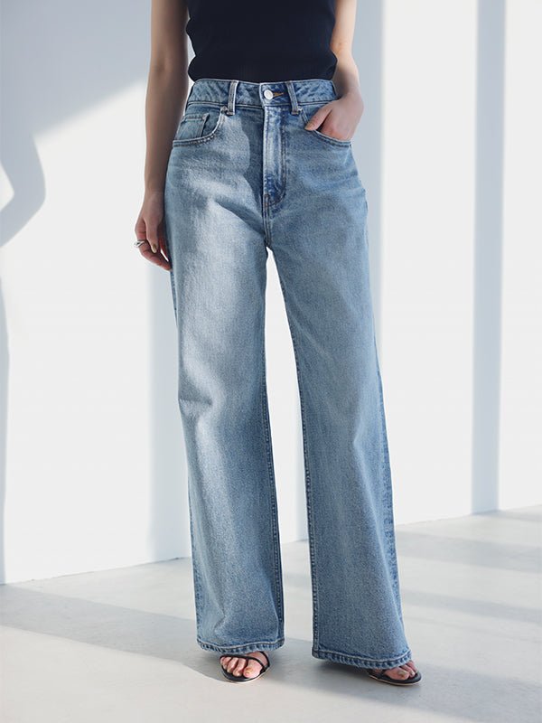 Wide leg denim