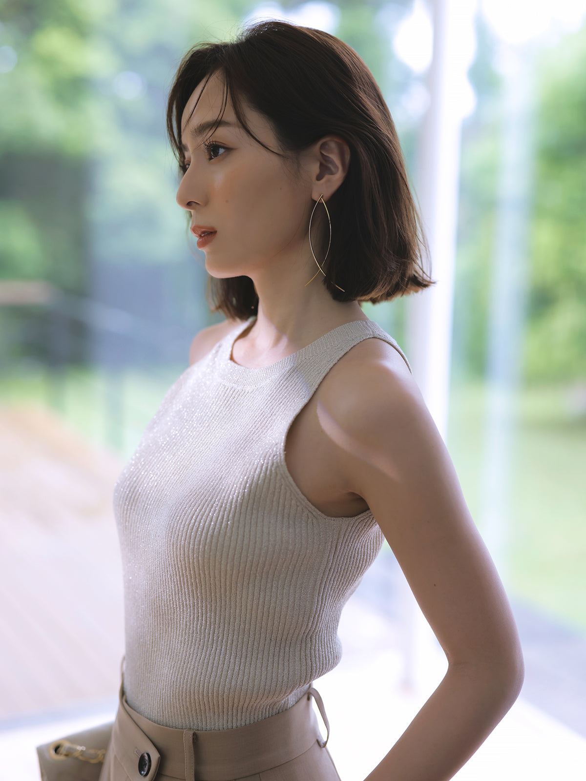 アメスリラメニットトップス