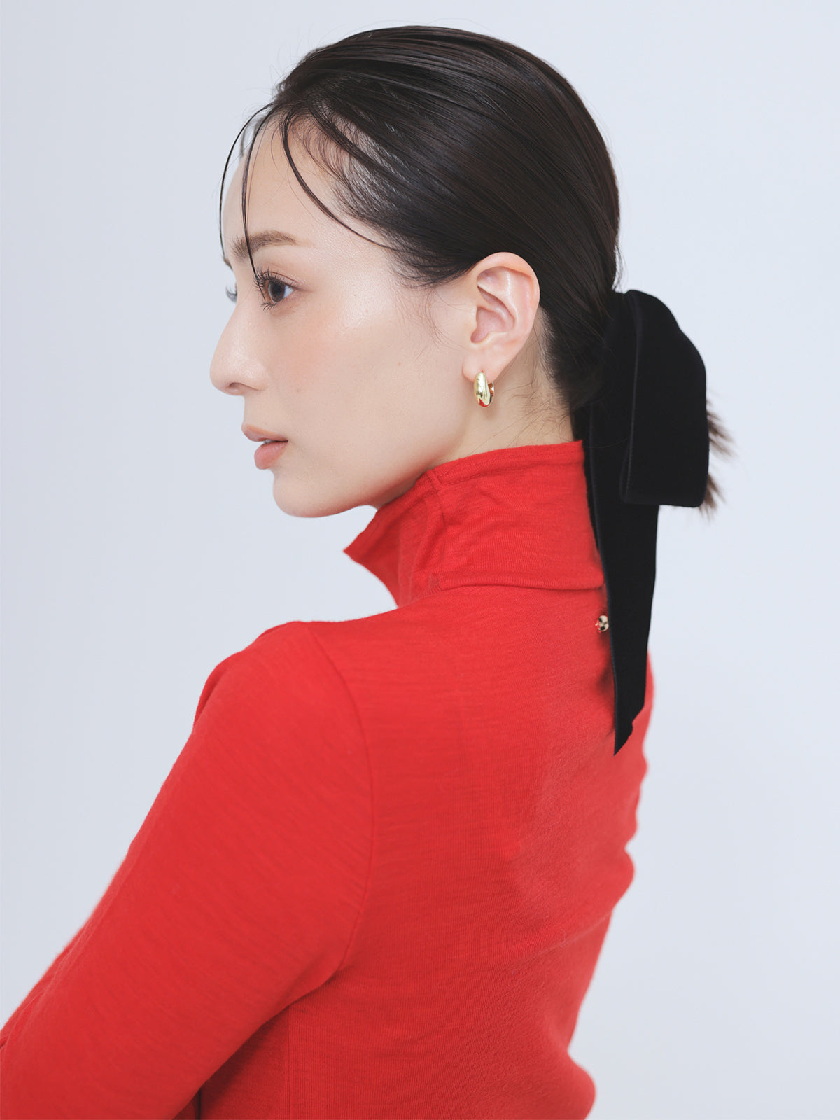 ベルベットリボンヘアゴム