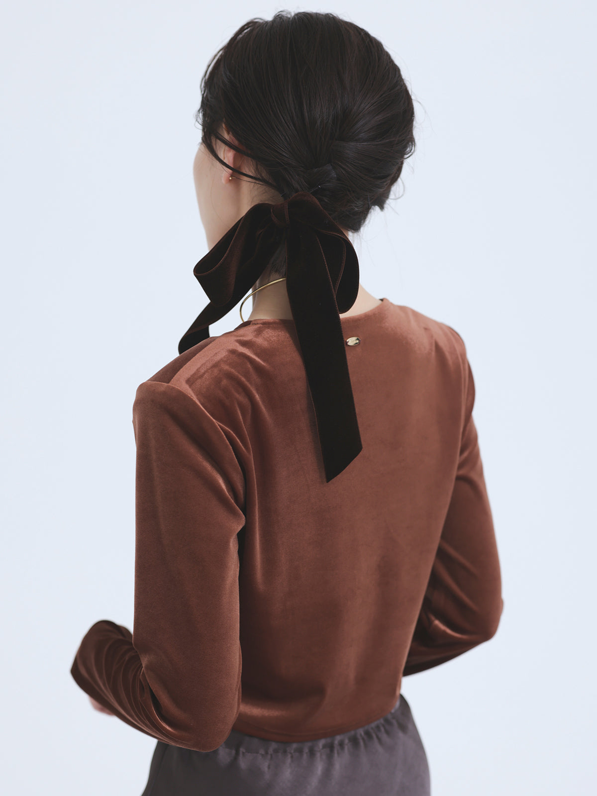 ベルベットリボンヘアゴム