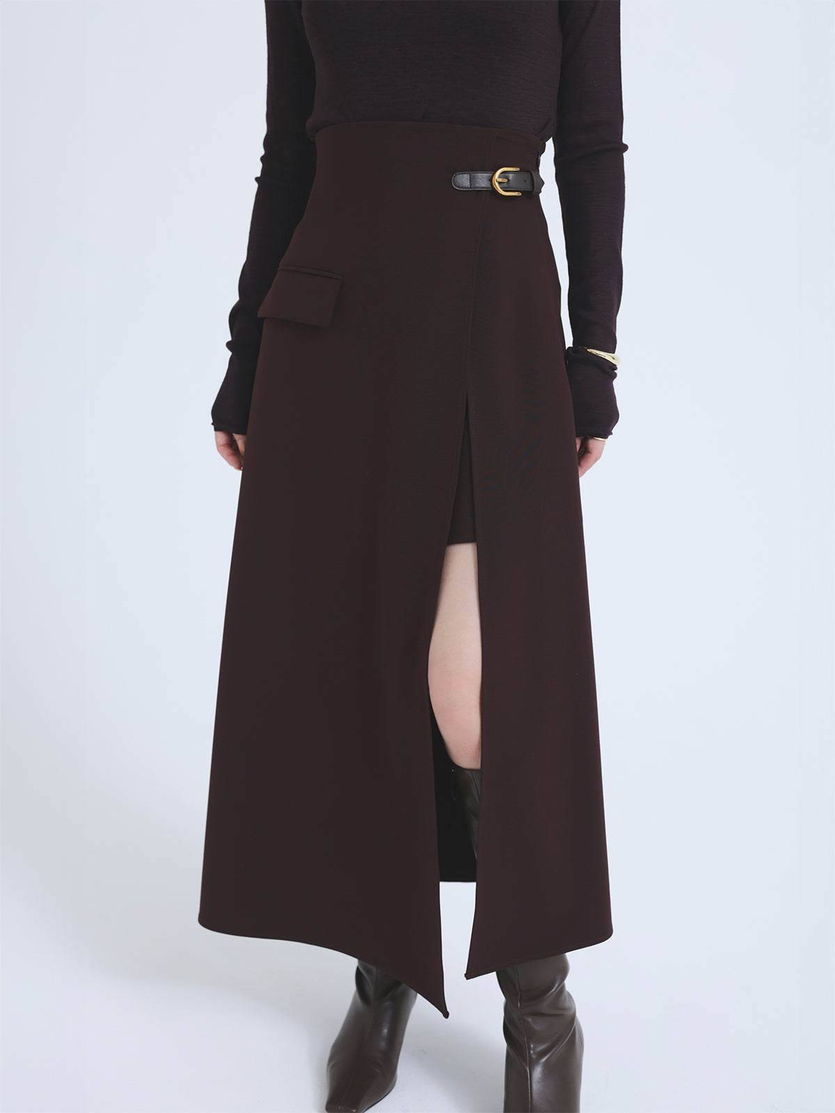 アシンメトリーレイヤードスカート