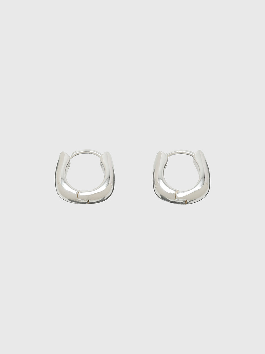 スクエアフープピアス