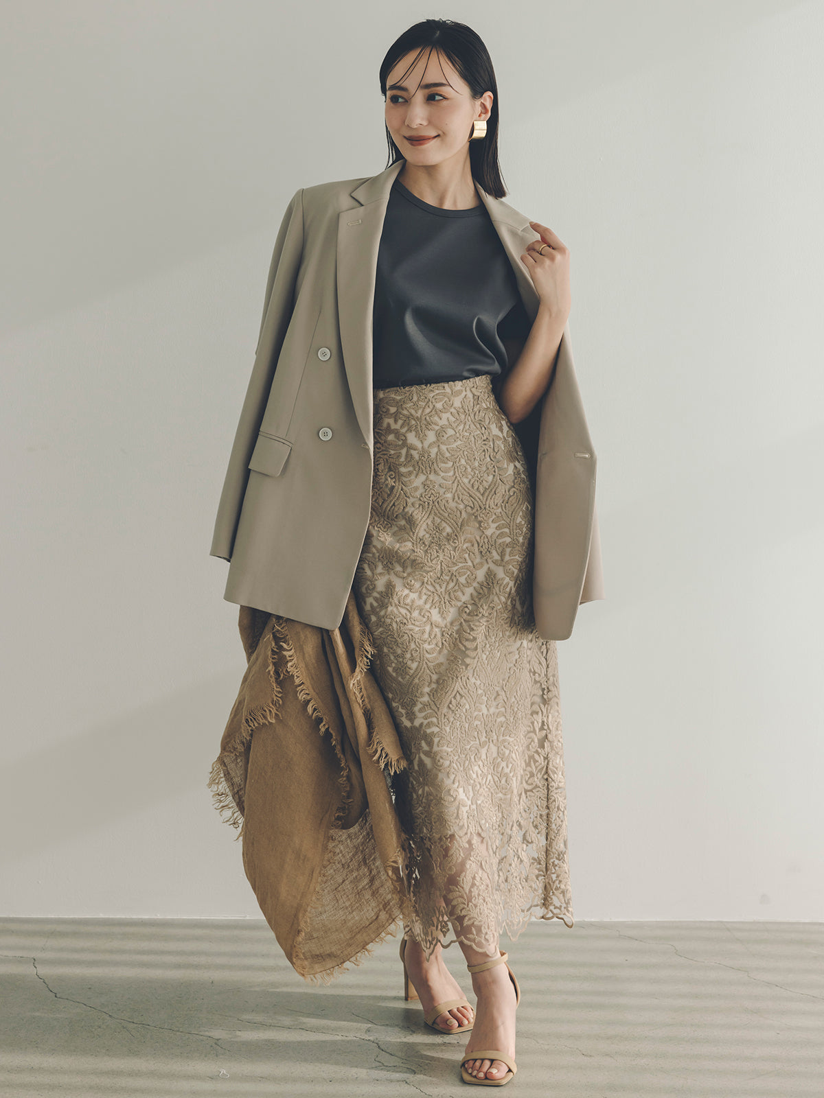 Embroidered Lace Skirt