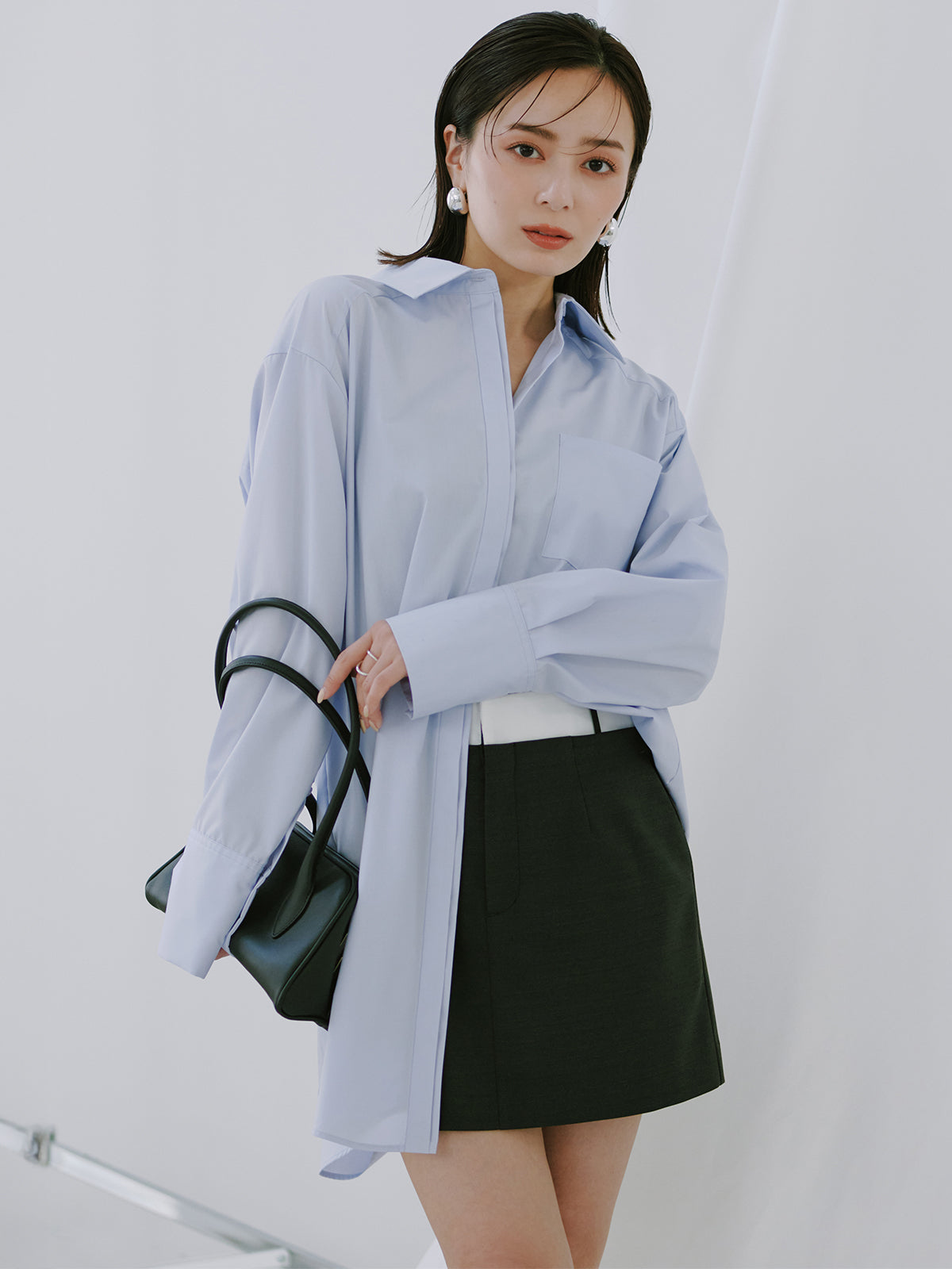 Shirt Belt Mini Skirt