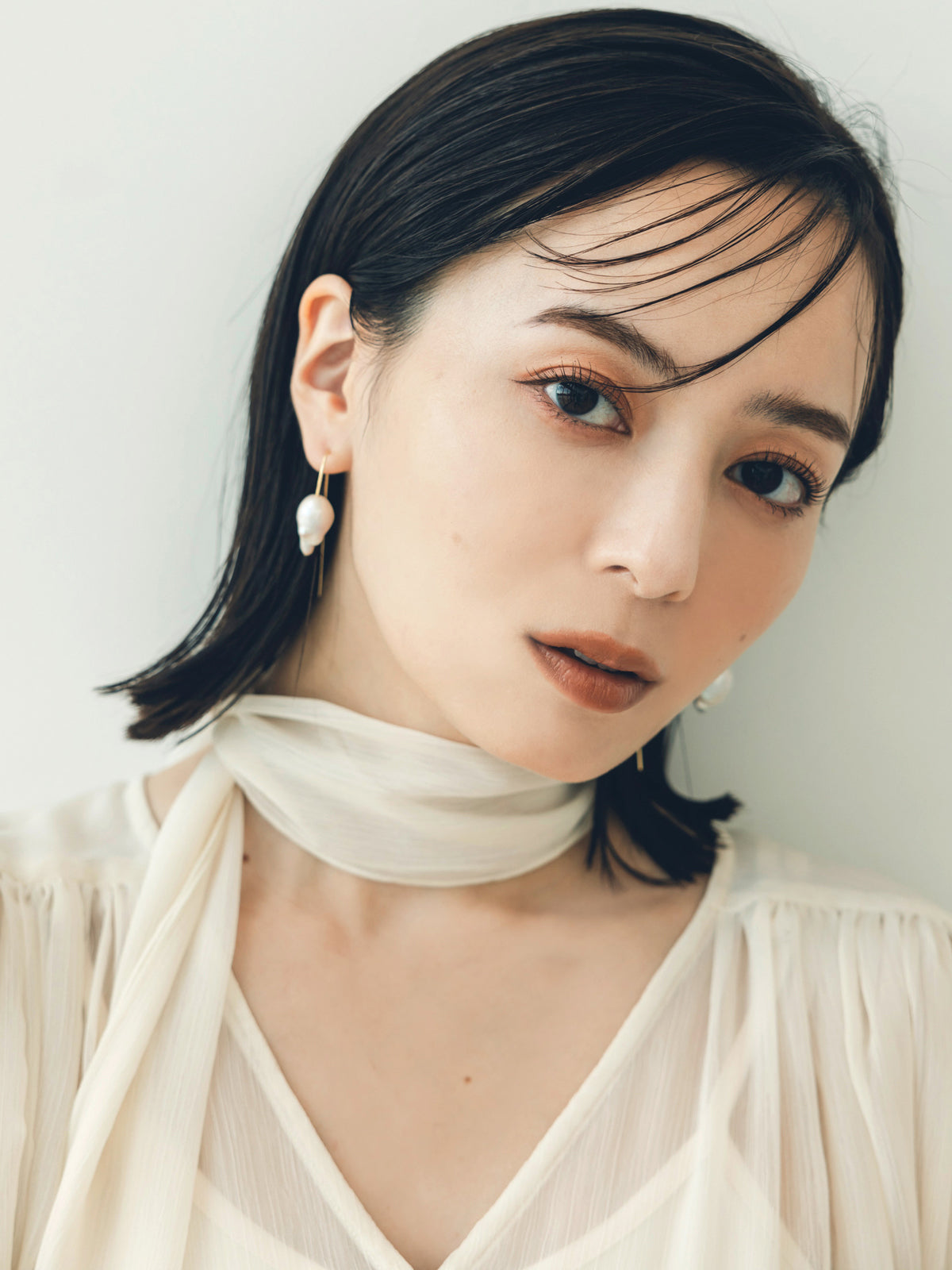 シフォンラッフルワンピース