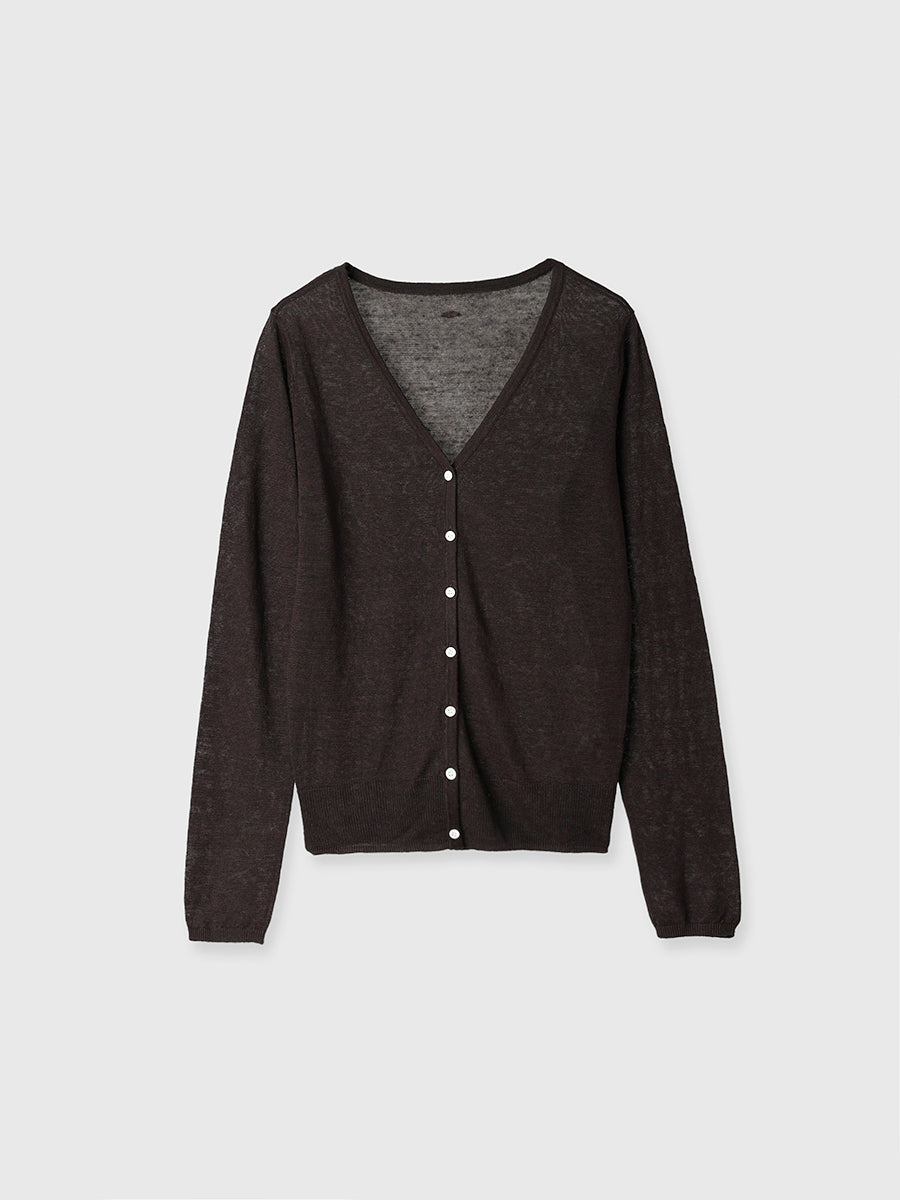Italy Linenベーシックニットカーディガン