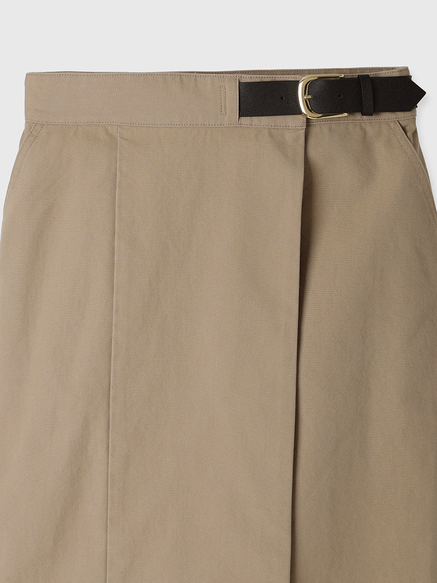 Belted Chino Tight Skirt