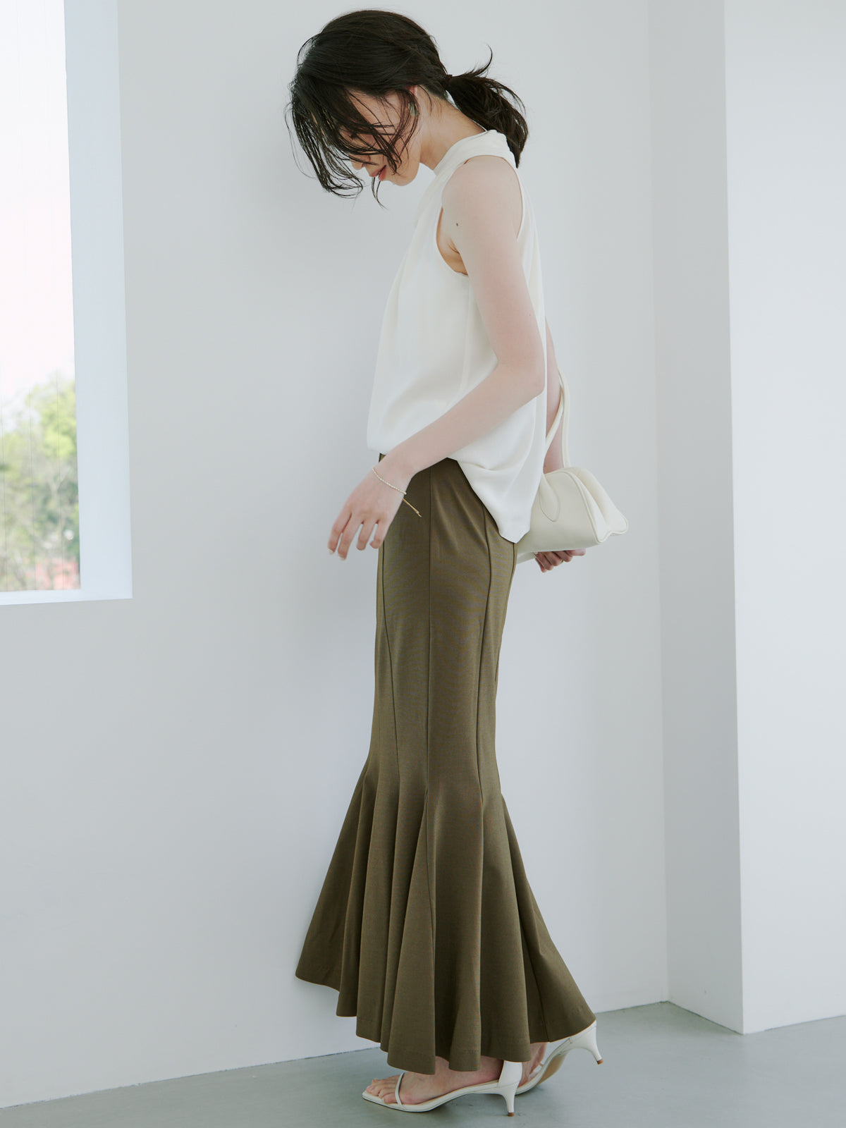 パネルフレアカットスカート 