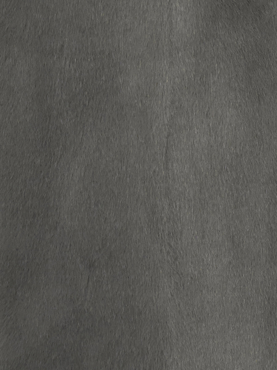 ECOPELノーカラーファーコート