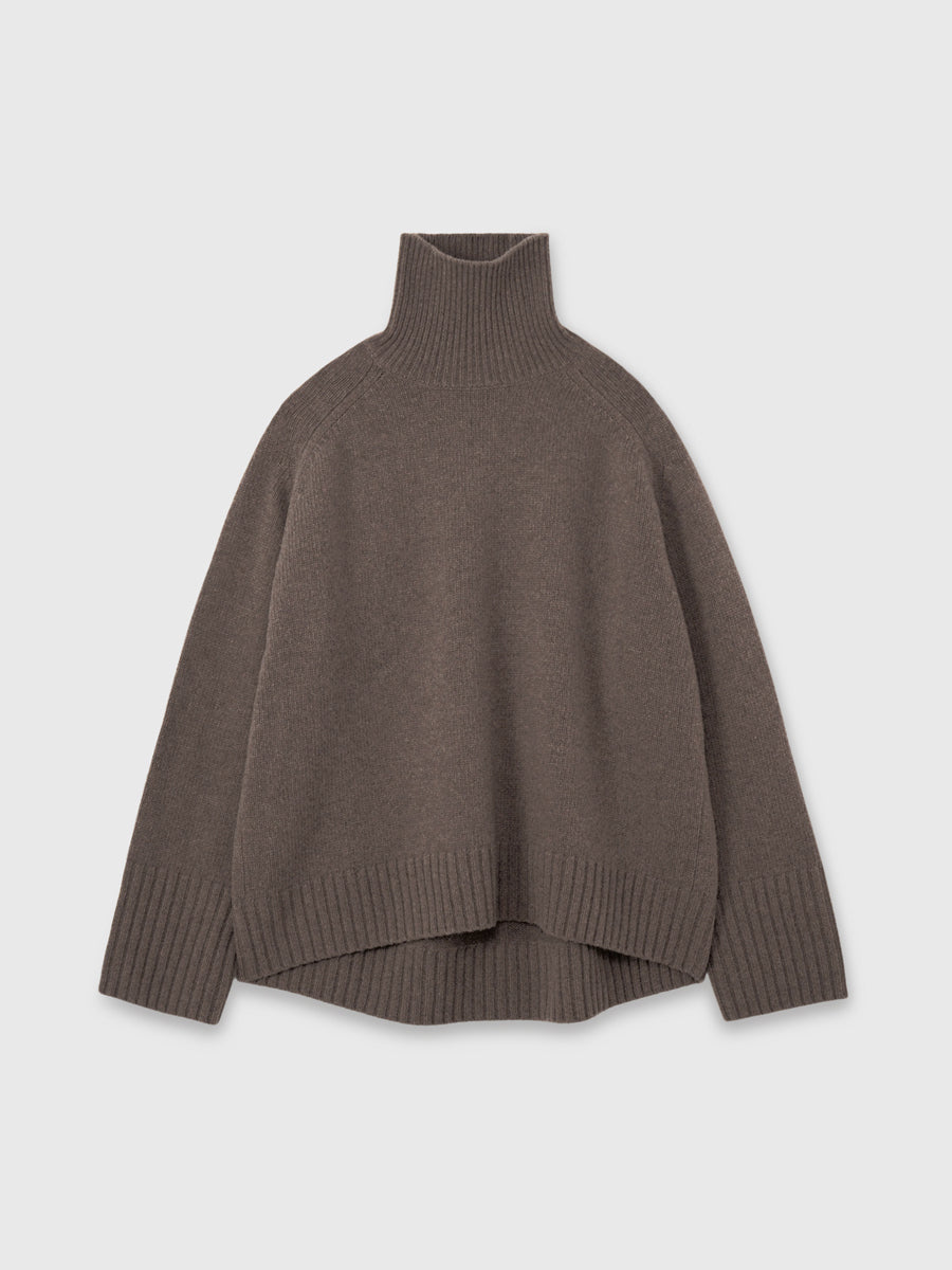 HAMILTONウールカシミヤタートルネックプルオーバー