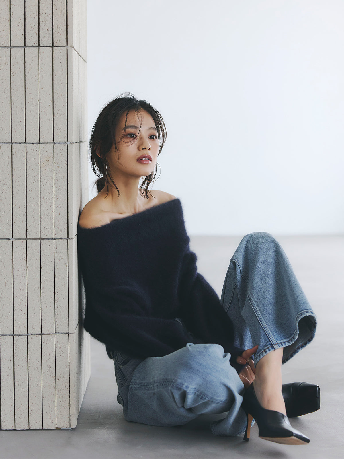 ラクーンフォックスオフショルニットプルオーバー