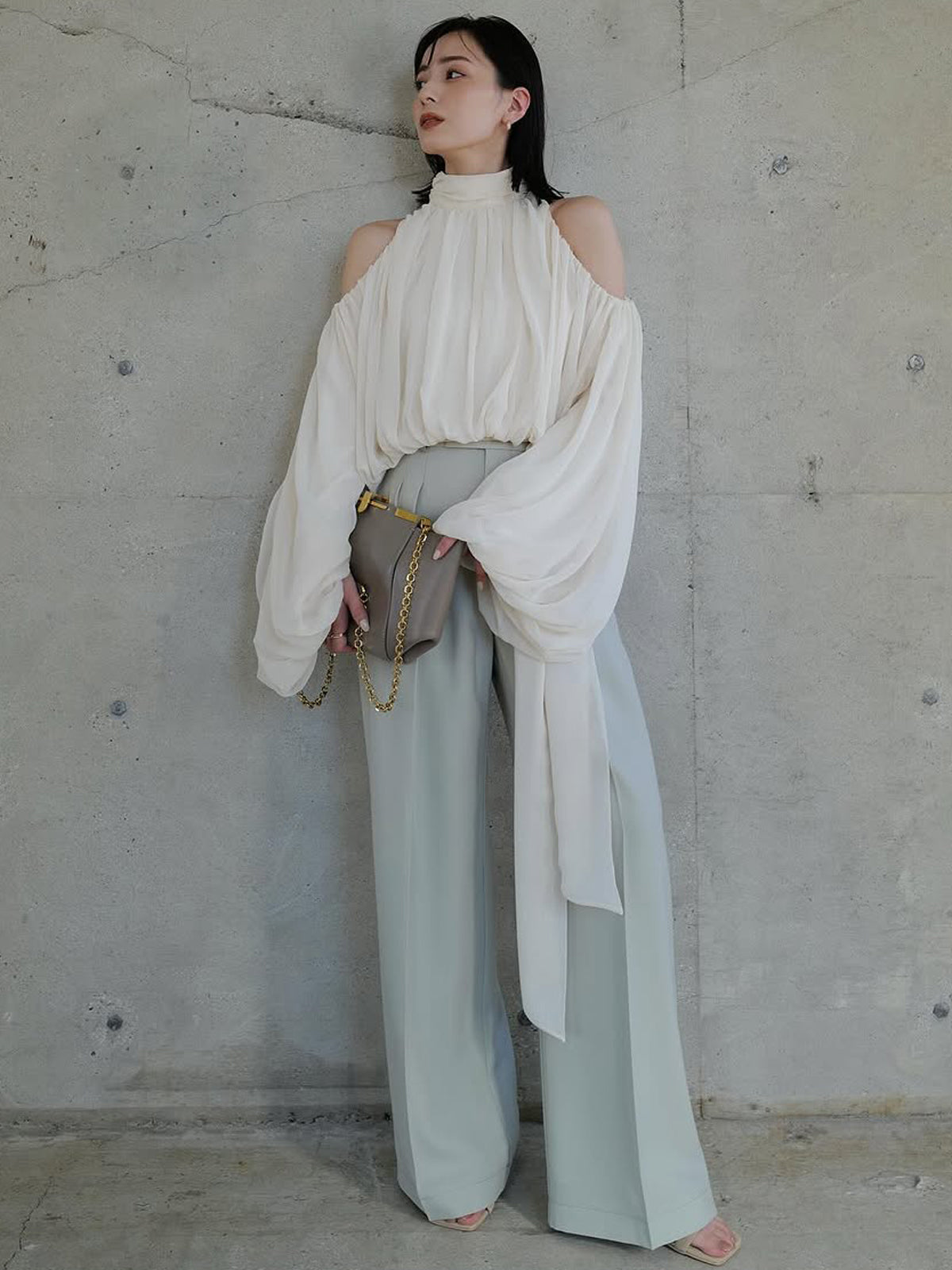 투턱 와이드 팬츠