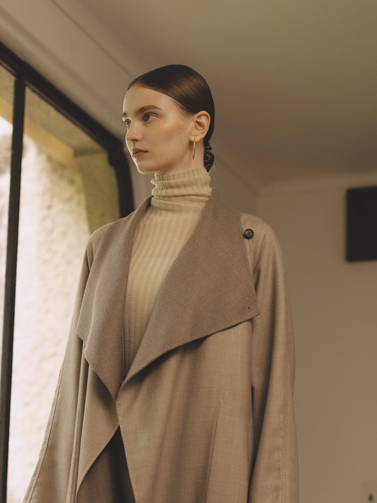 カシミヤ100シアータートルネックプルオーバー