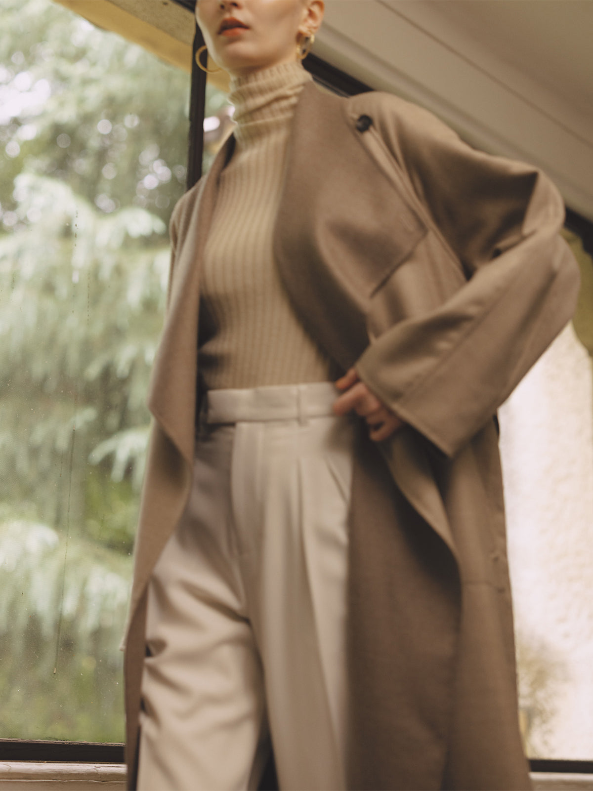 カシミヤ100シアータートルネックプルオーバー