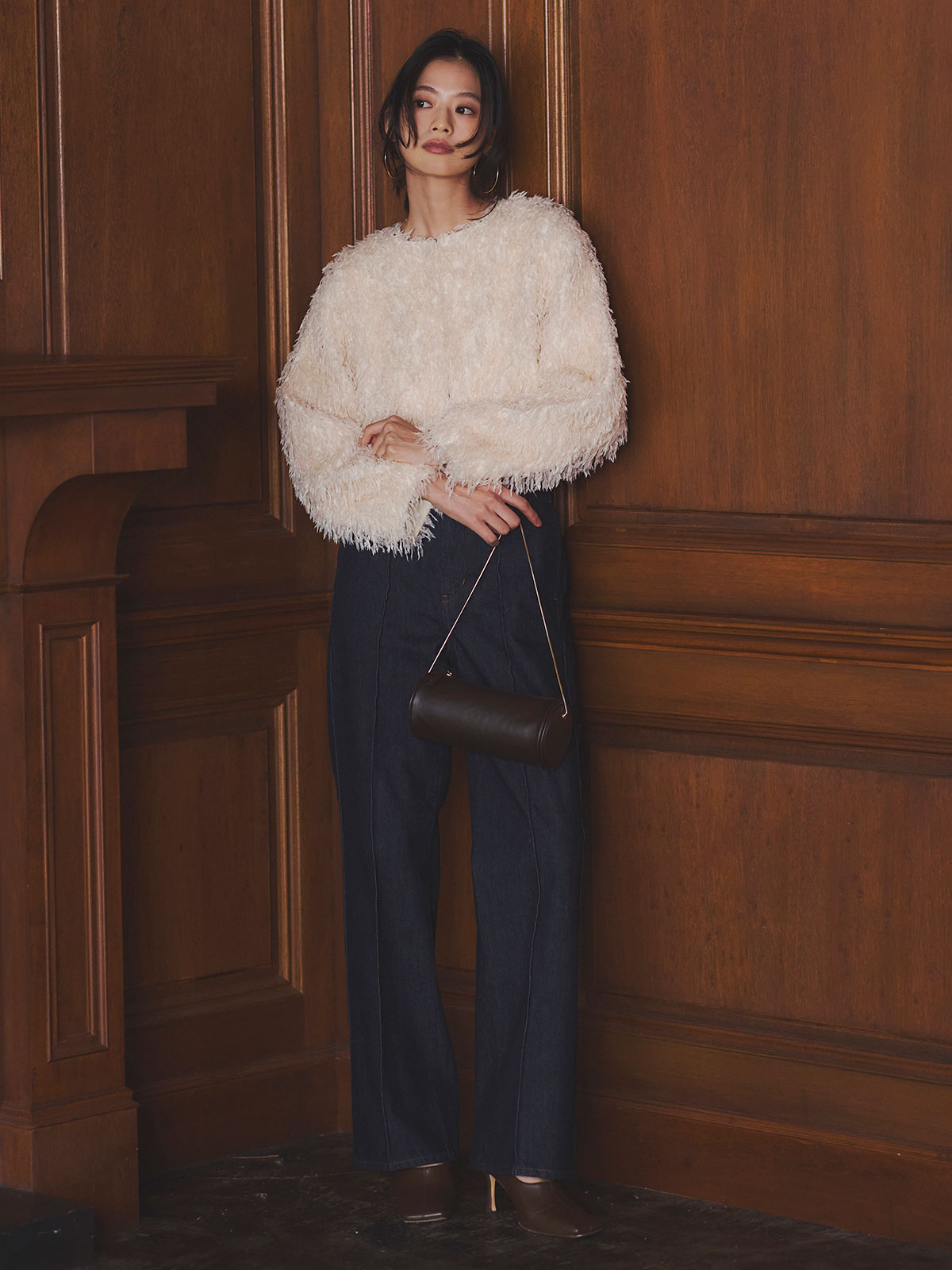 スリムフィットストレートデニム