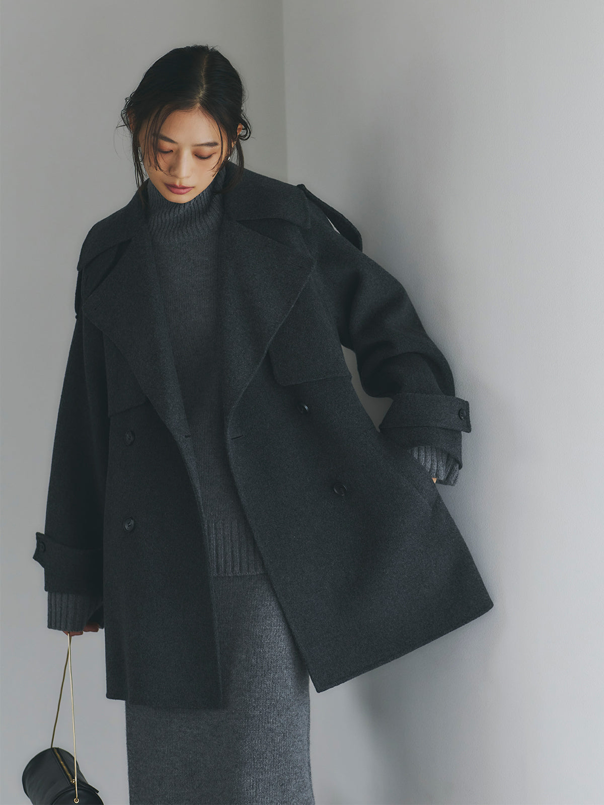 HAMILTON 울 캐시미어 터틀넥 풀오버