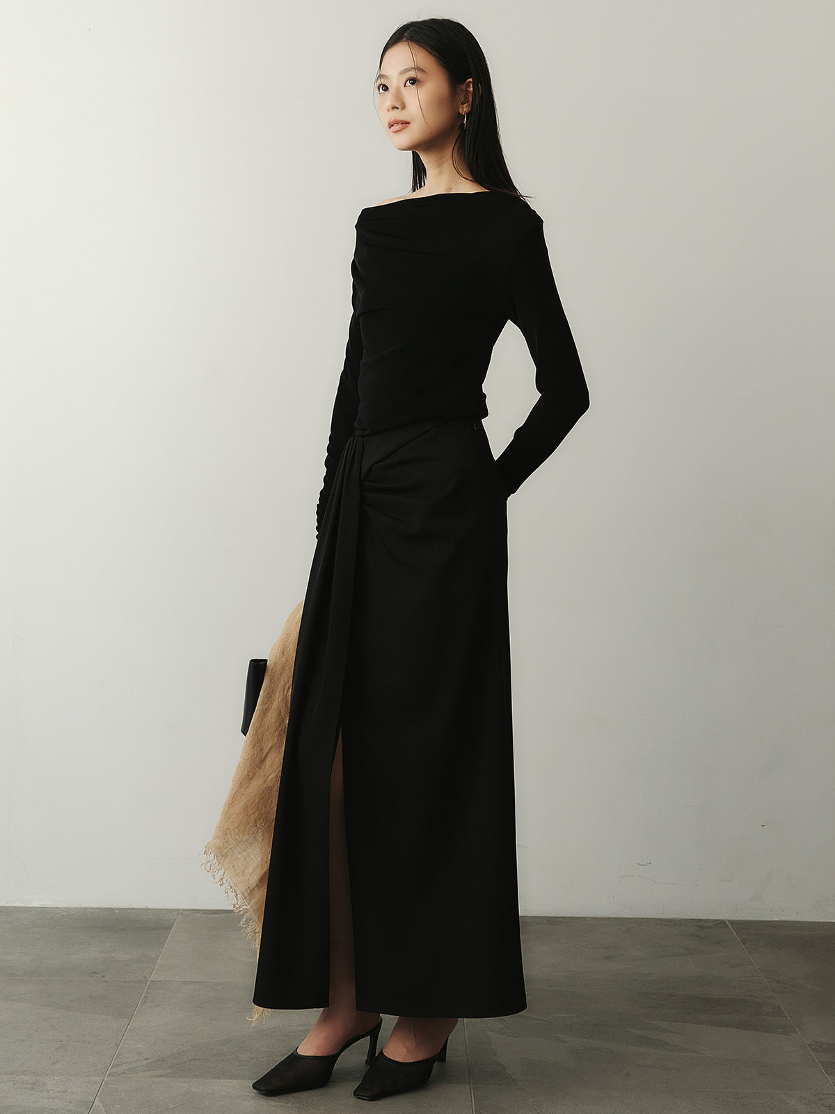 ドレープディティールスカート