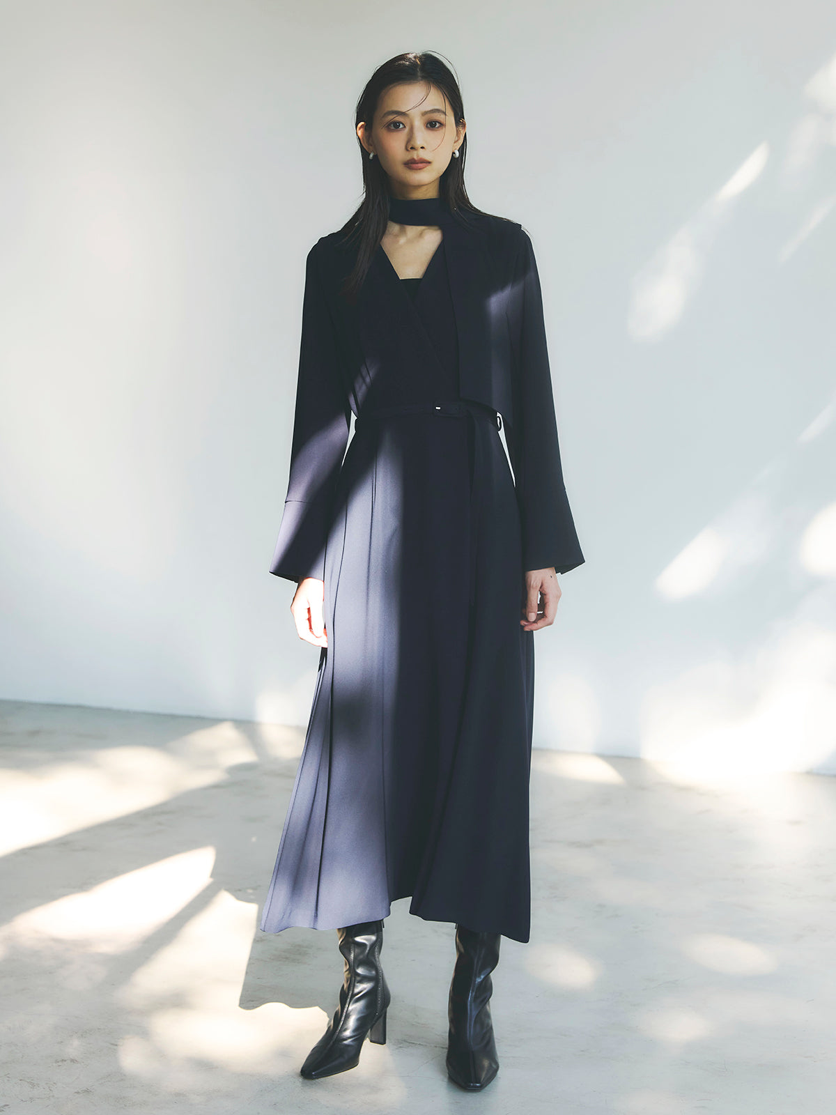 ダブルサテンクラシカルワンピース