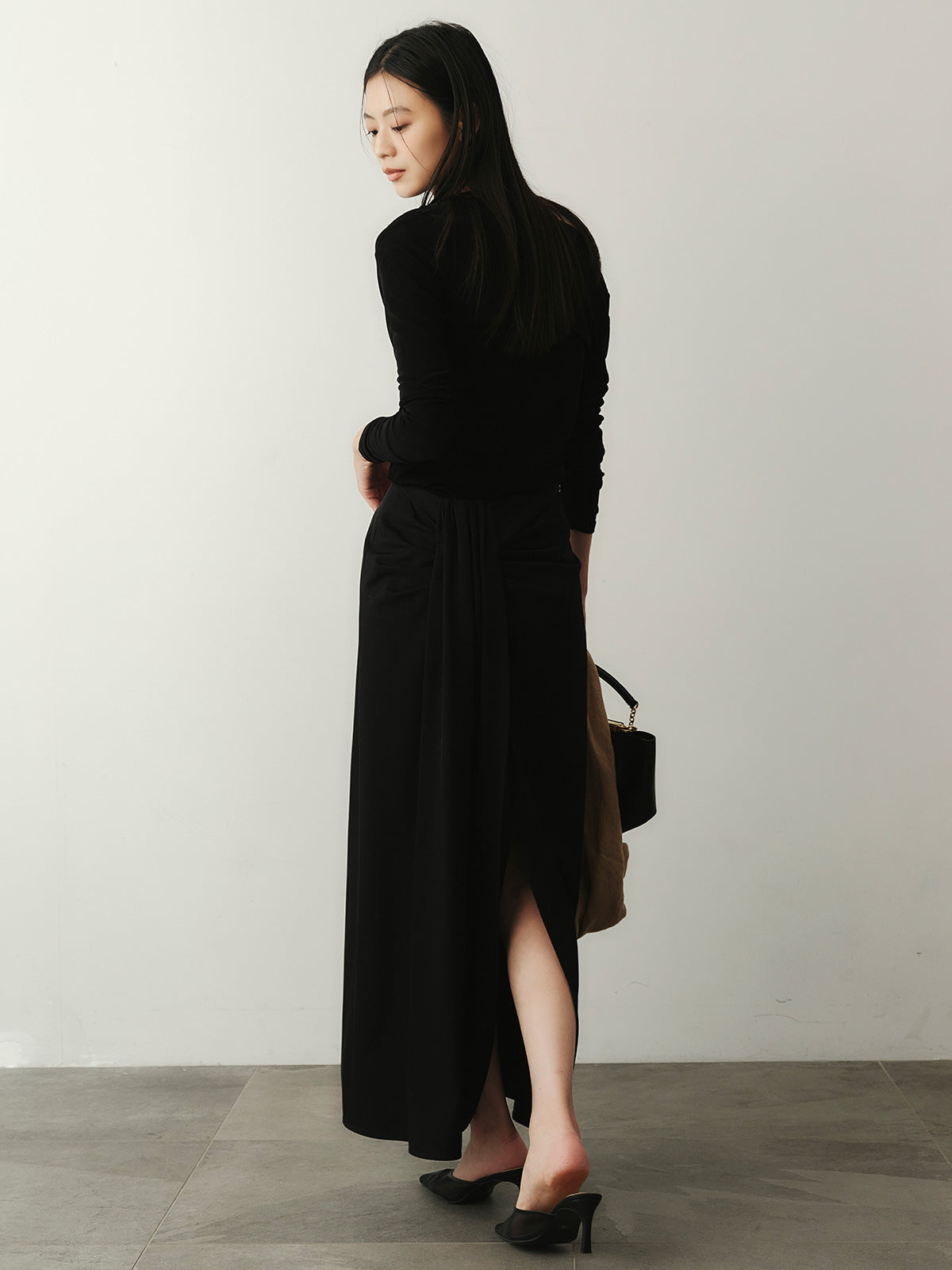 ドレープディティールスカート