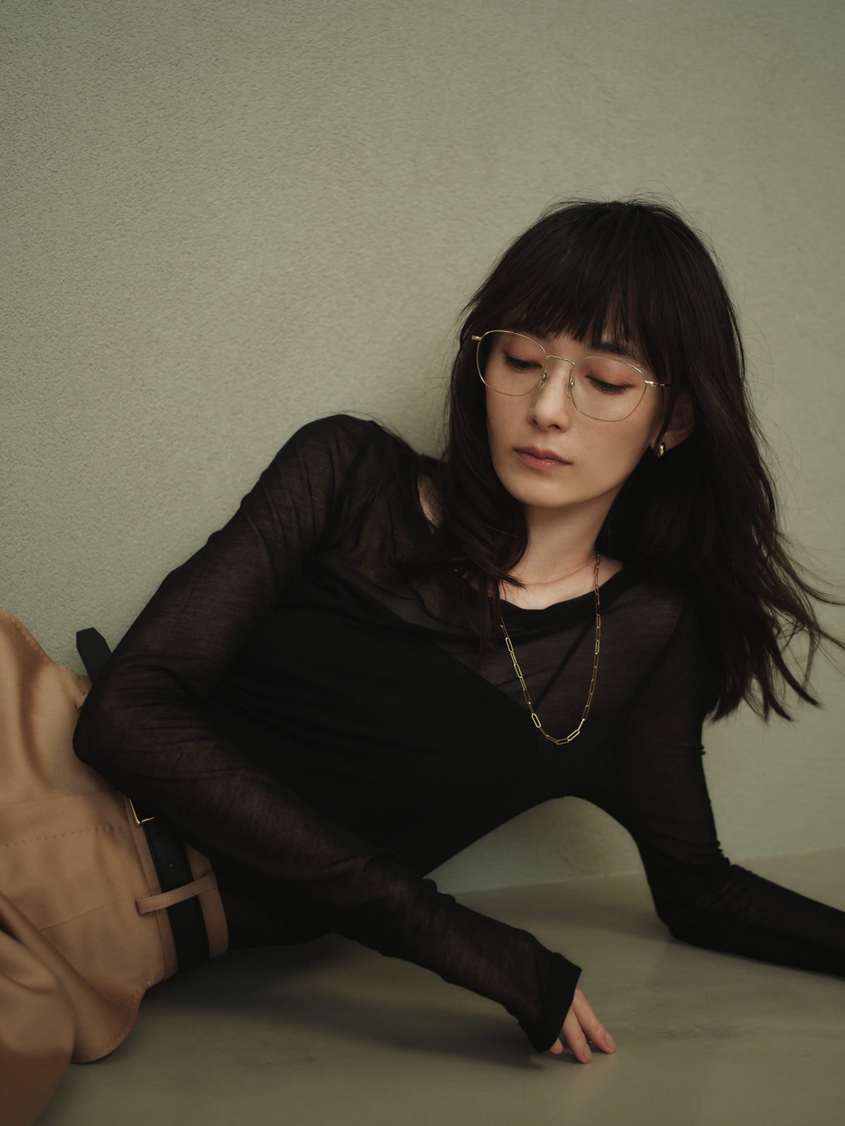 シアーロングスリーブT シャツ