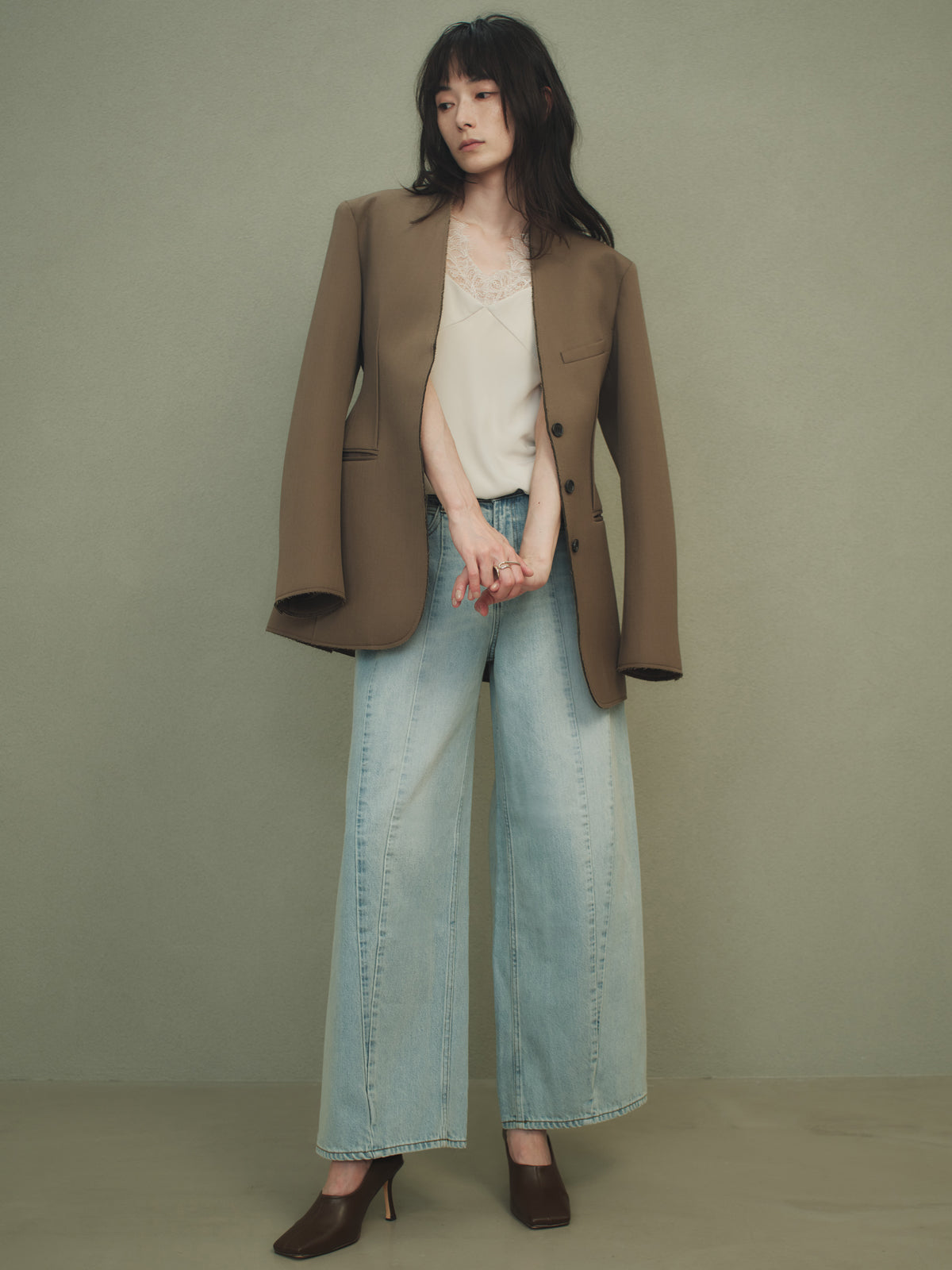 レーストリムカップインキャミソール