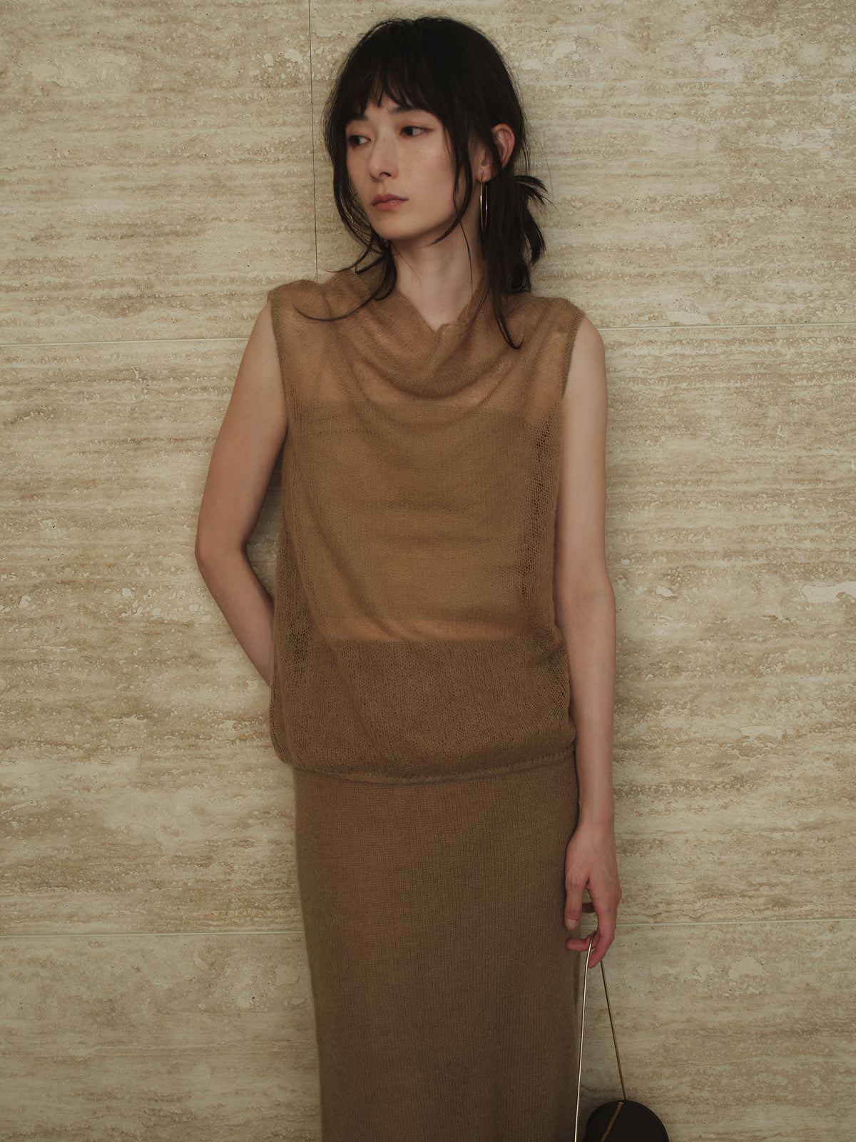 モヘアナロースカート