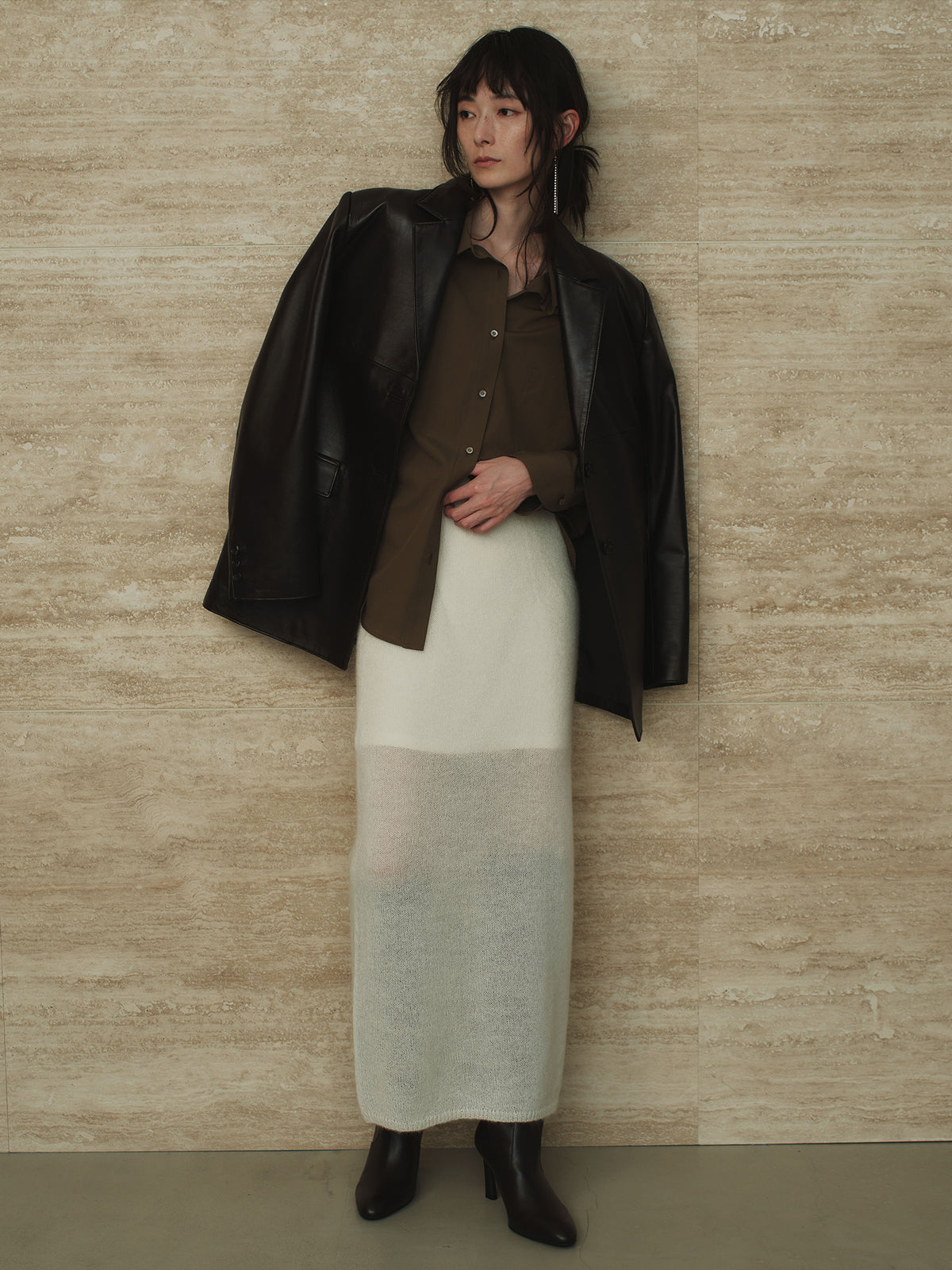 レザーテーラードジャケット