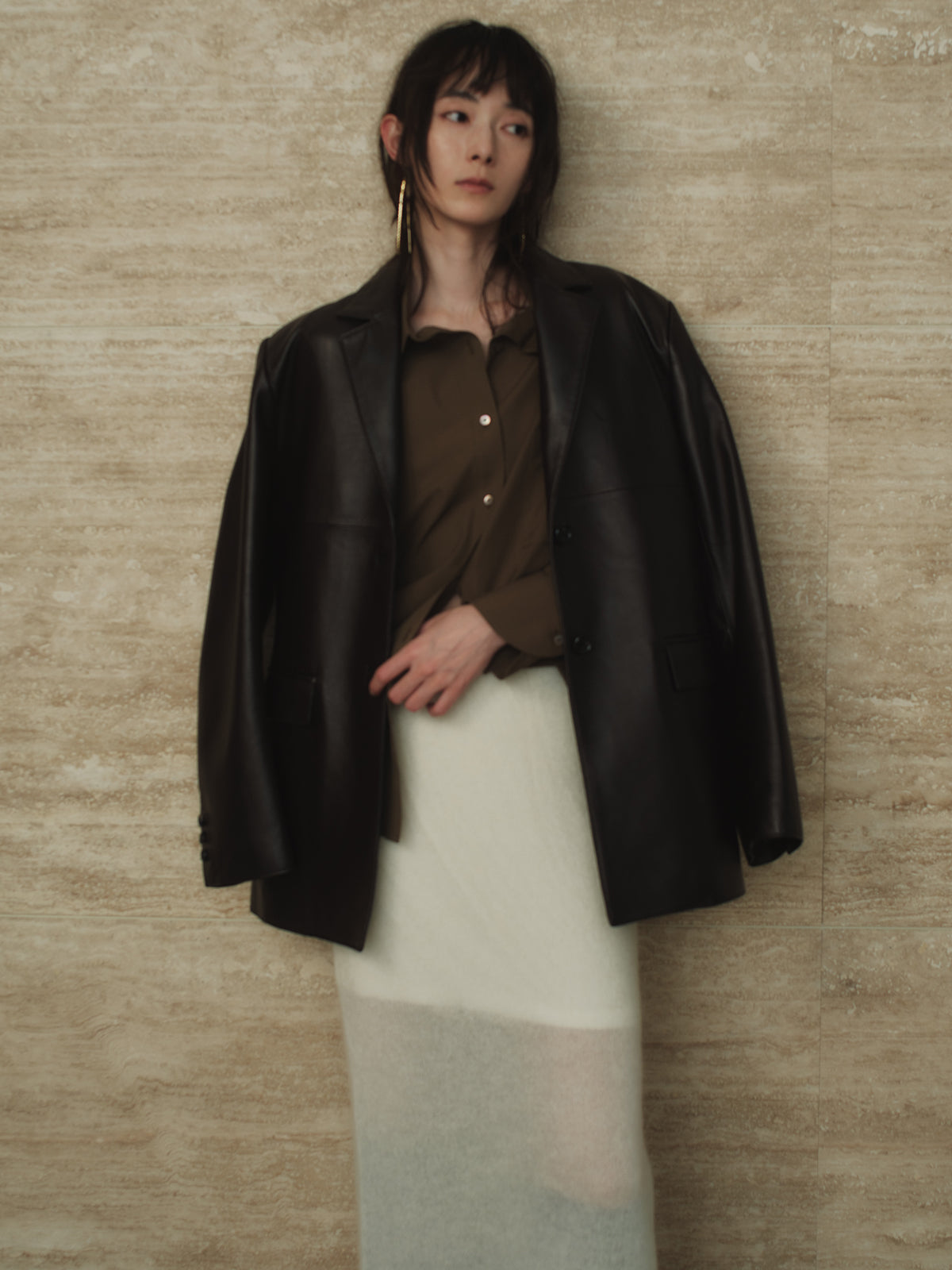 モヘアナロースカート