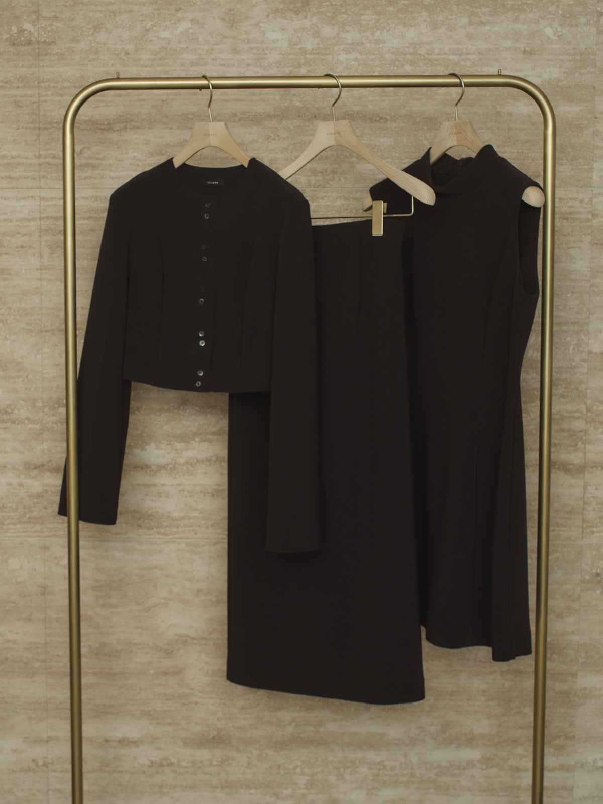 カットジョーゼットミニワンピース