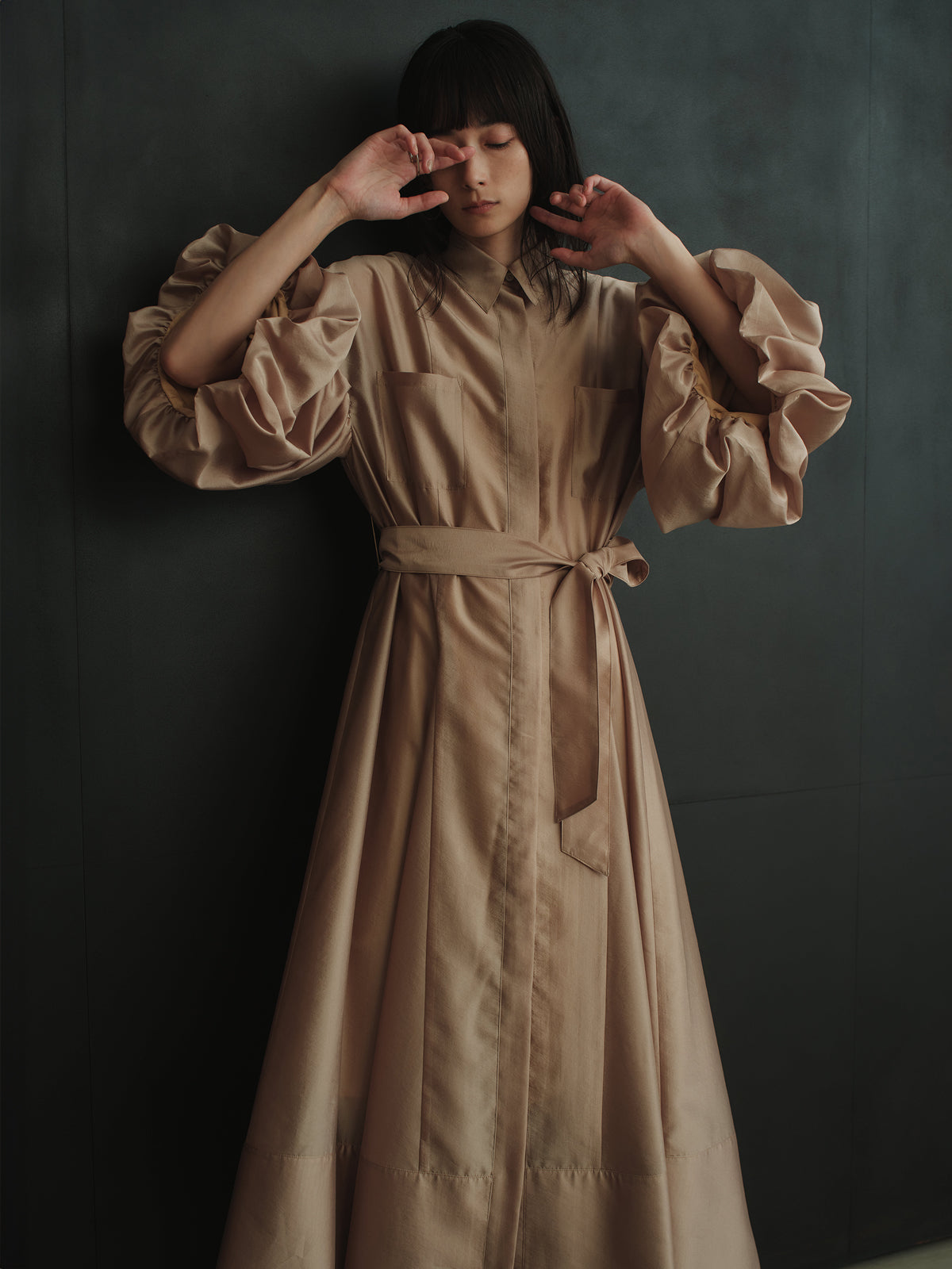 シルクタッチオーガンワンピース