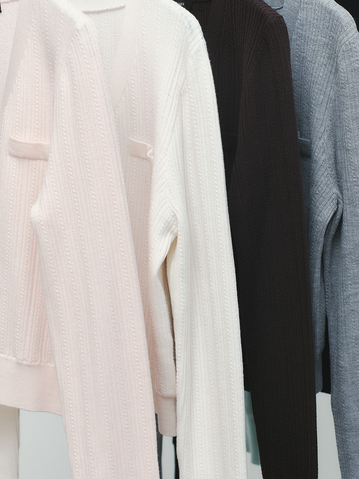 ラティスケーブルニットカーディガン