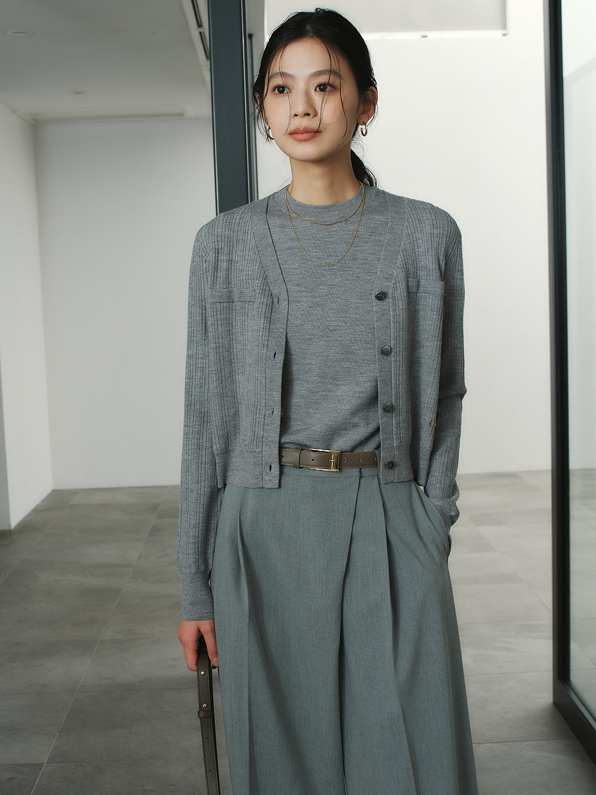 ハーフスリーブニットプルオーバー