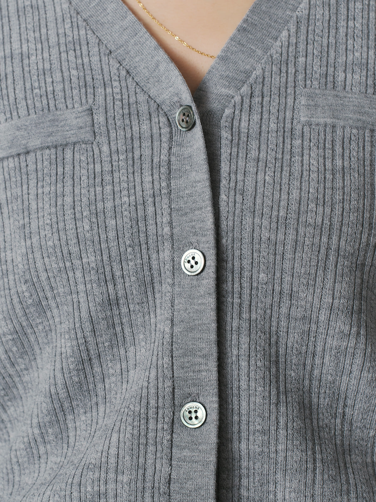 ラティスケーブルニットカーディガン